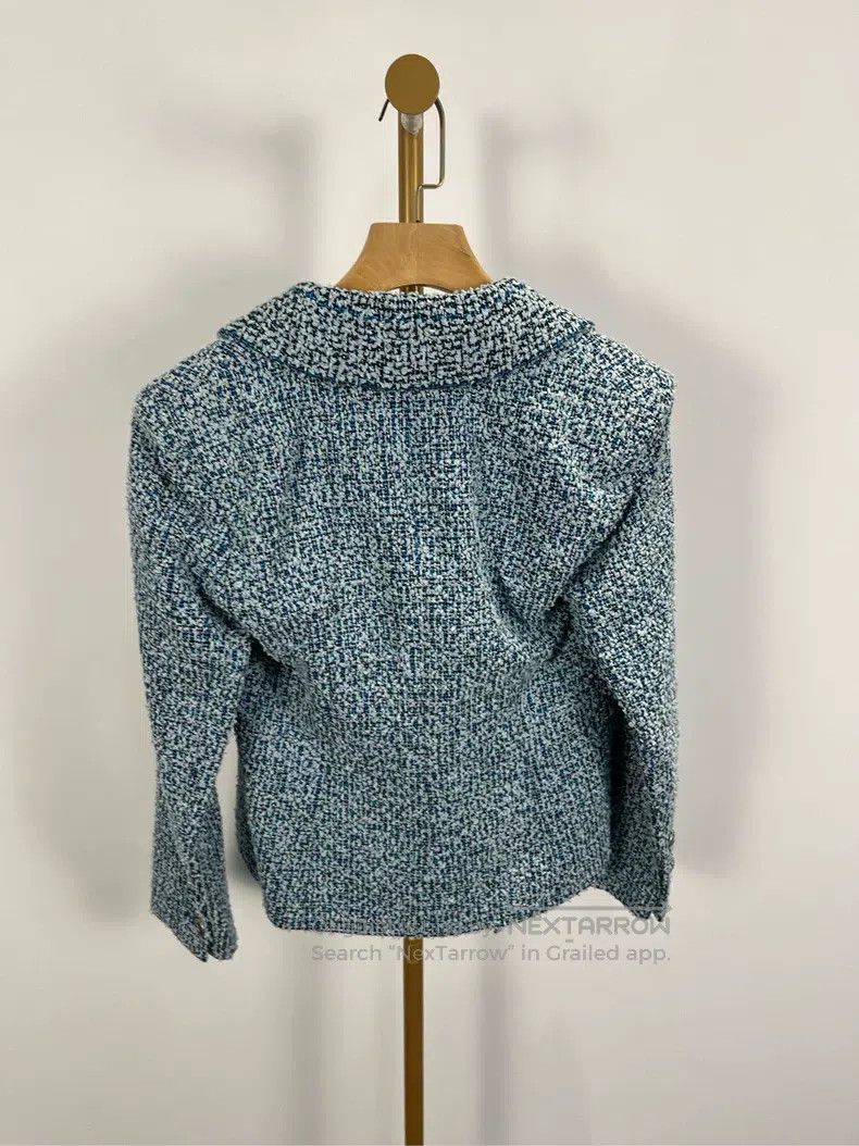 Chanel Chanel Blue tweed metal buckle logo jacket Size XS / US 0-2 / IT 36-38 - 2 Thumbnail
