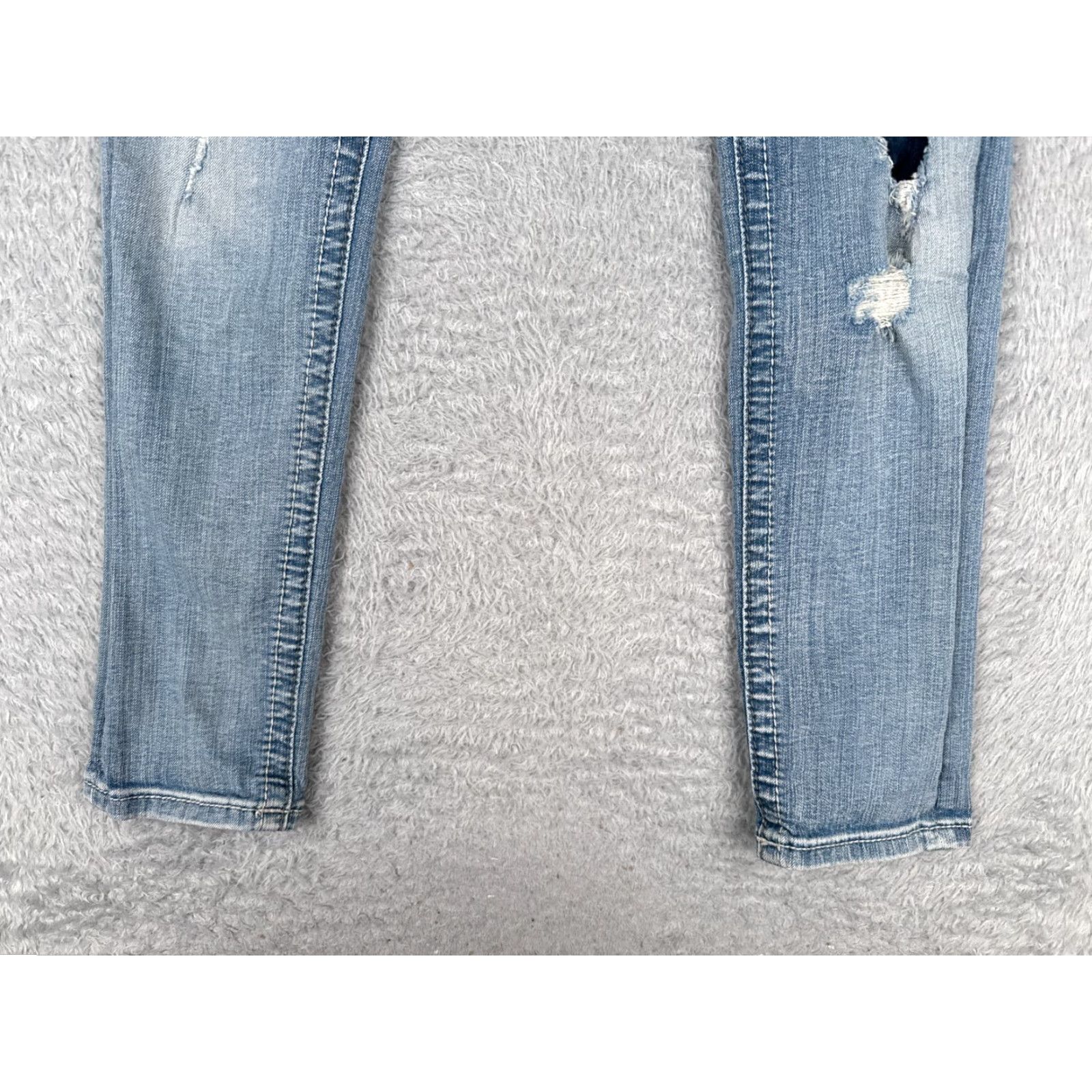 Miss Me Miss Me Jeans Women Blue Denim Ankle Skinny Distressed Low Rise 30x30 29 Slim Fit 5-Pocket Cotton Rock Southwestern Mens? Size 29" - 2 Thumbnail