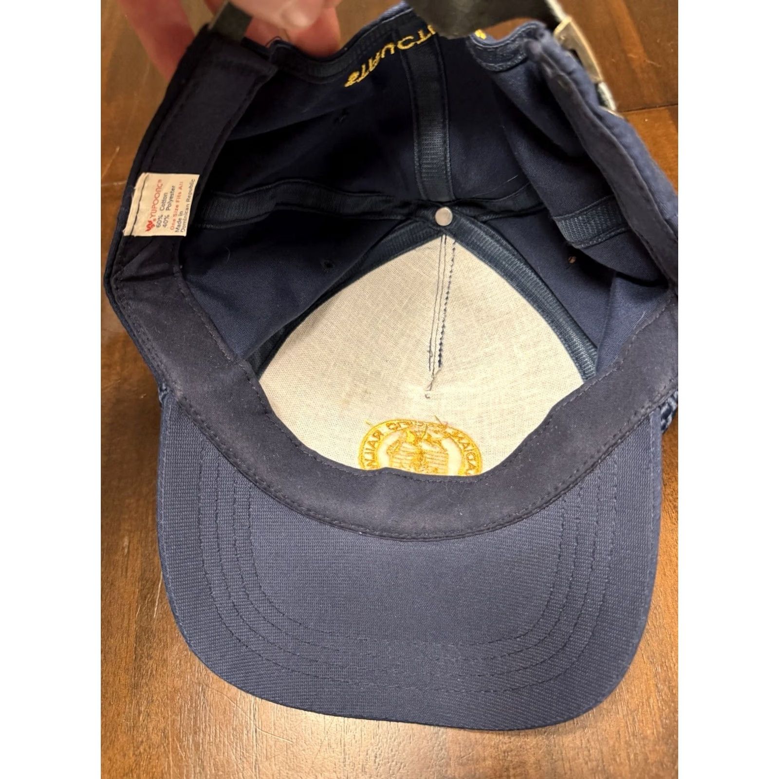 Vintage VINTAGE Yupoong Adjustable Hat Canadian Pacific Railway 1881 Navy Blue Snapback Mens One Size Cotton Polyester Adjustable Solid Transportation Classic Size ONE SIZE - 4 Thumbnail
