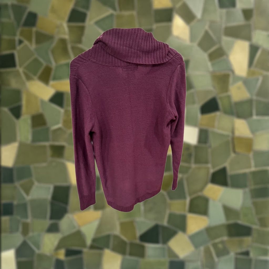 Vintage Artisan Purple Cowl Knit Sweater Size XL / US 12-14 / IT 48-50 - 1 Thumbnail