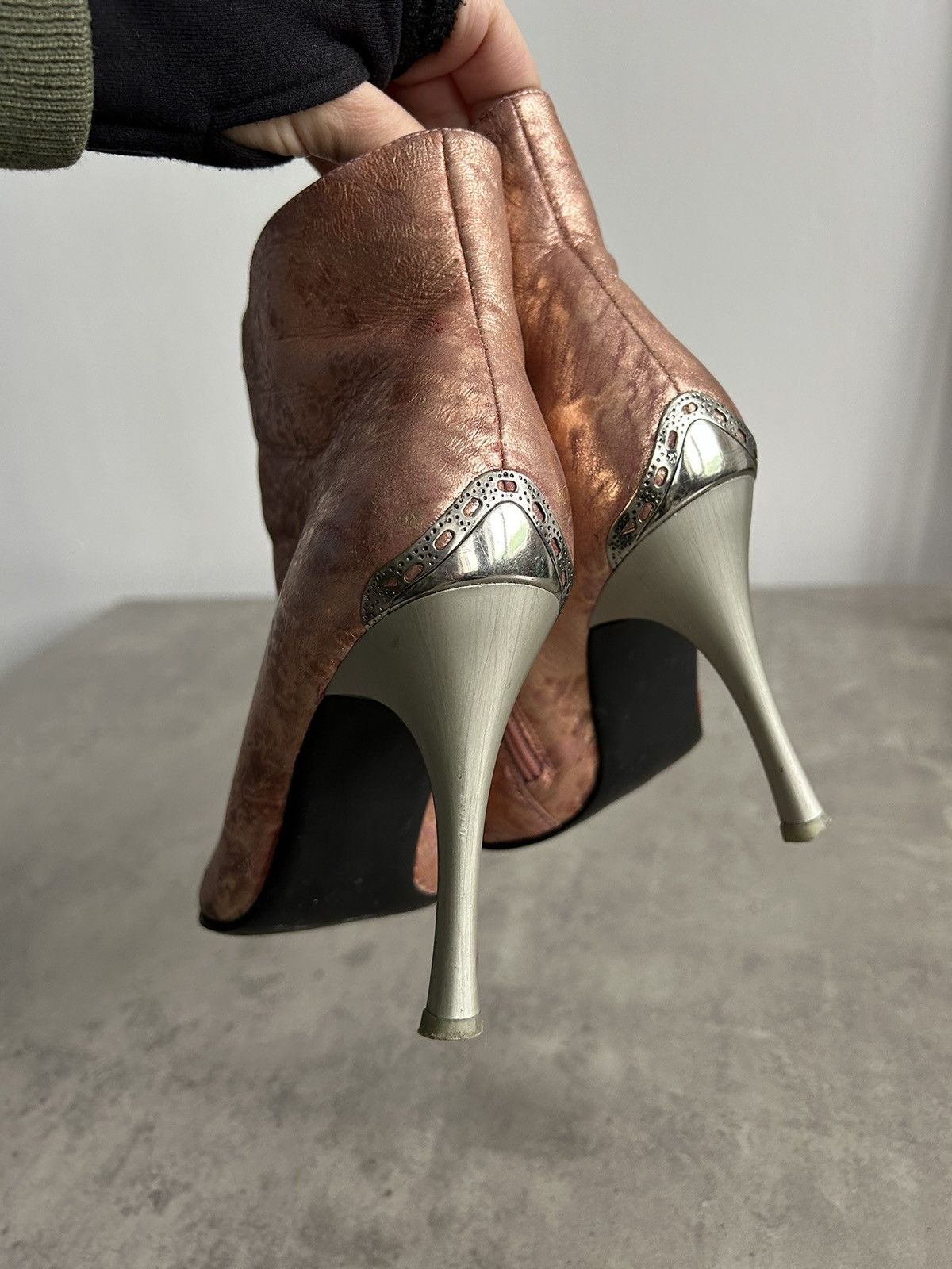 Vintage rare Y2K heels boots avant garde 00s 90s