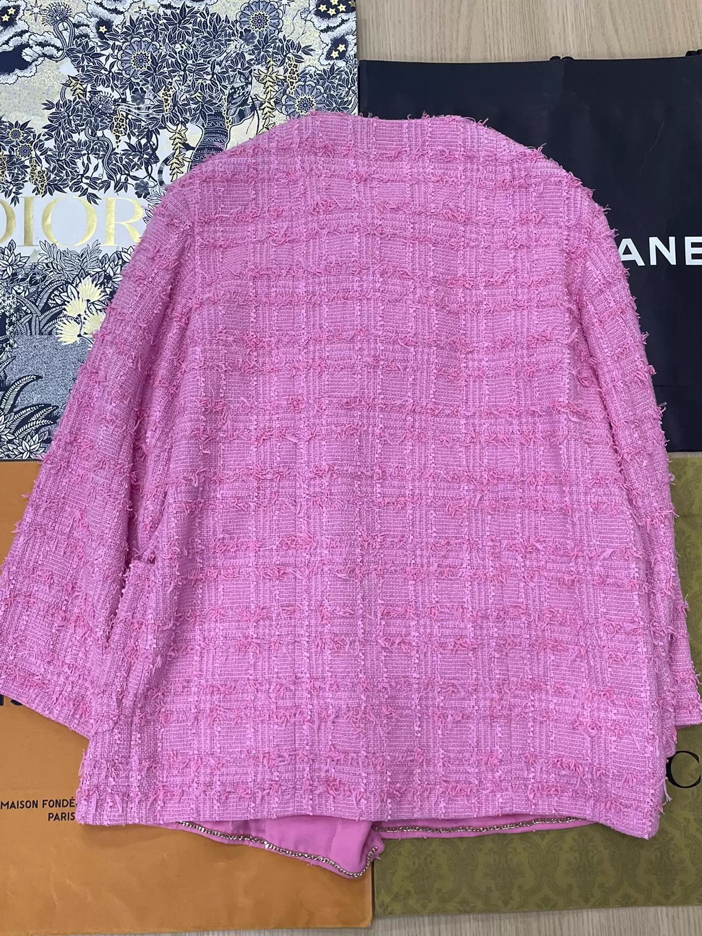 Chanel Chanel Women's Pink Tweed Bow Jacket Size 36 Size XS / US 0-2 / IT 36-38 - 3 Thumbnail