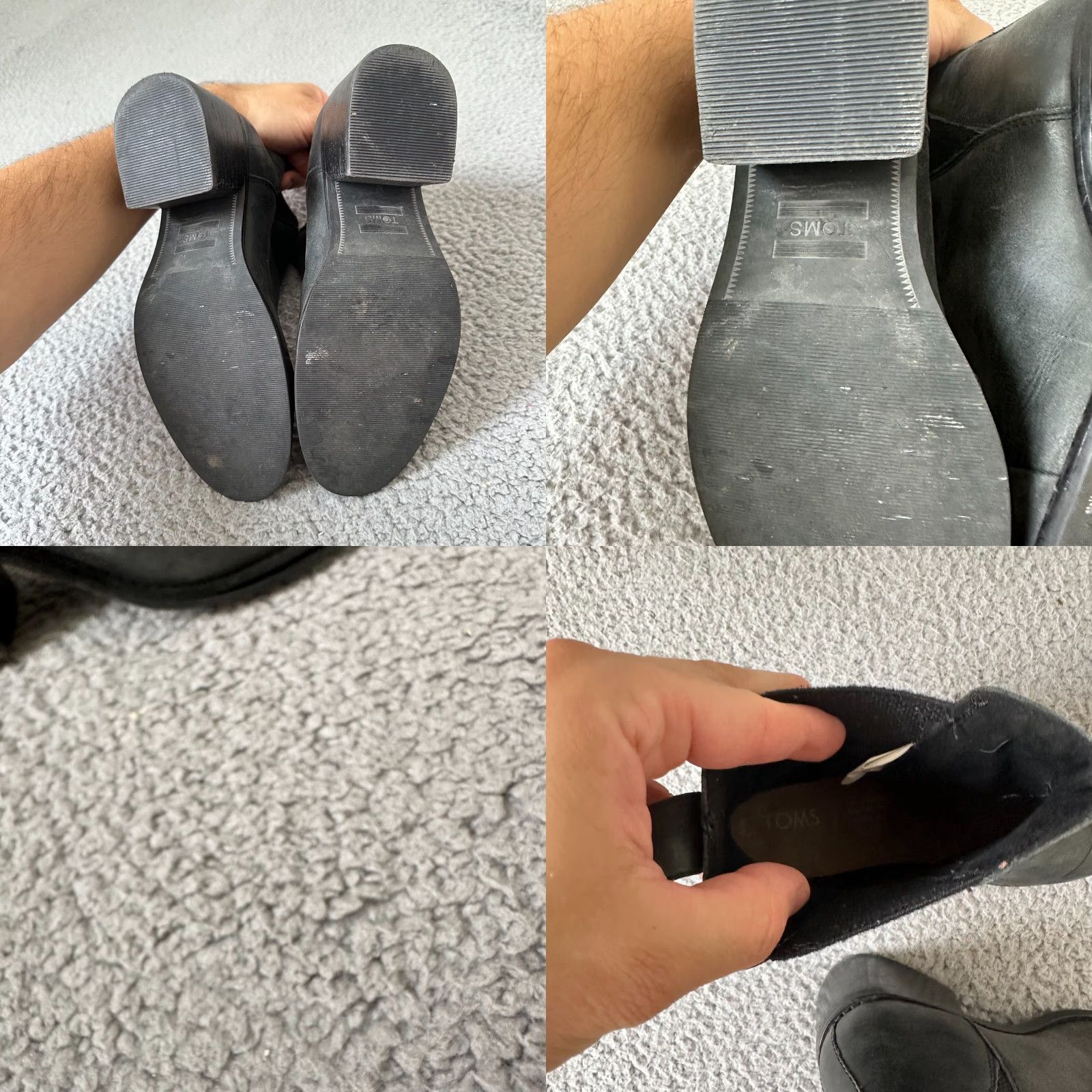 Toms VINTAGE TOMS Boots Womens 6 Black Leather Soft Heels Casual 90s Boots Womens Girls Size US 6 / IT 36 - 8 Thumbnail