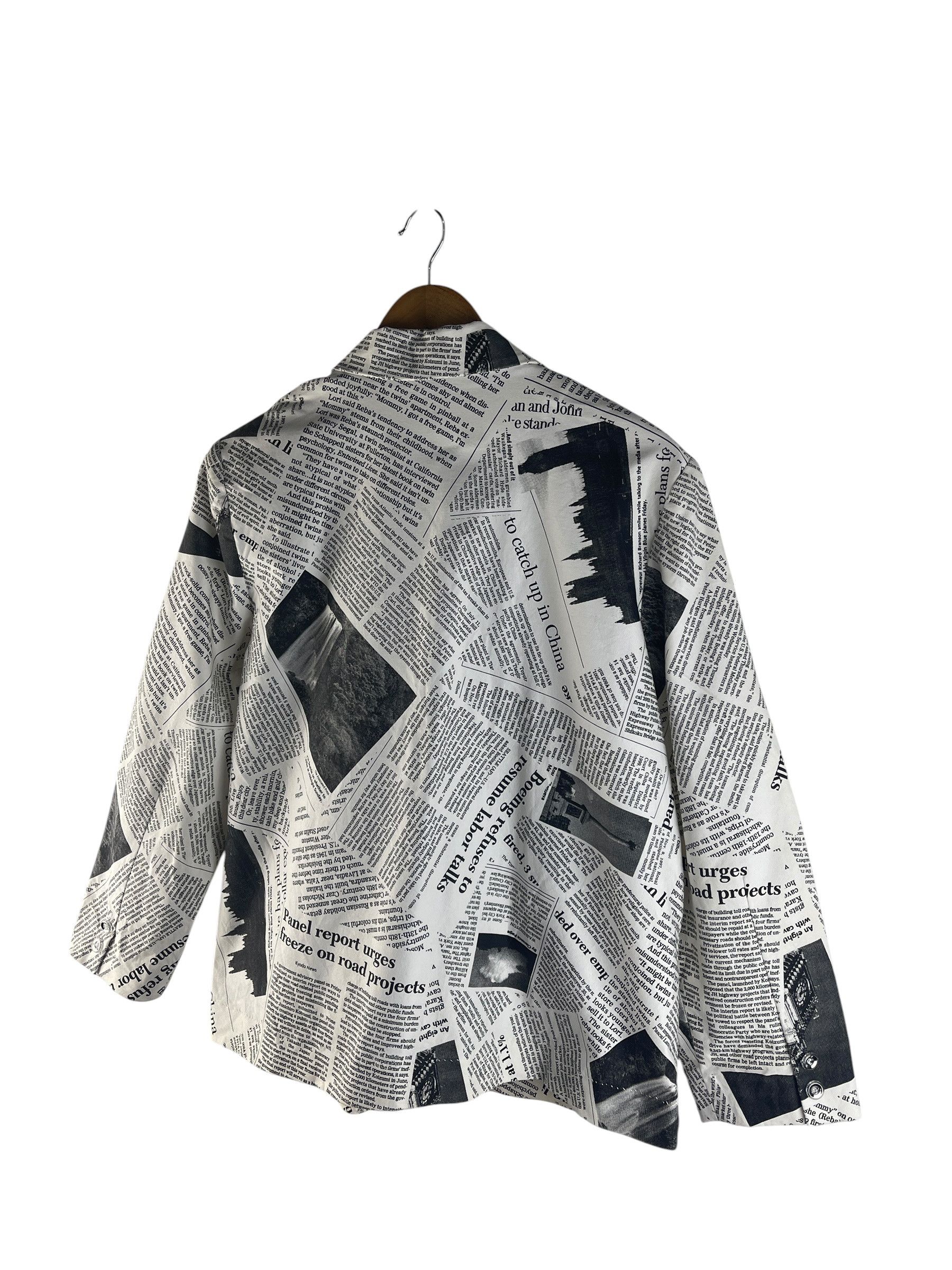 Japanese Brand Vintage Japanese Newspaper Print Collage Jacket Size US M / EU 48-50 / 2 - 9 Thumbnail