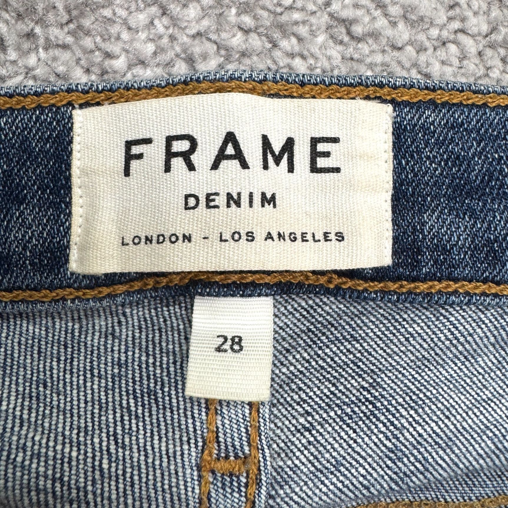 Frame FRAME Jeans Womens 28 Dark Blue Frame Le Nouveau Straight Leg Denim 5-Pocket City Grunge Streetwear Vintage No Size 28" / US 6 / IT 42 - 7 Thumbnail