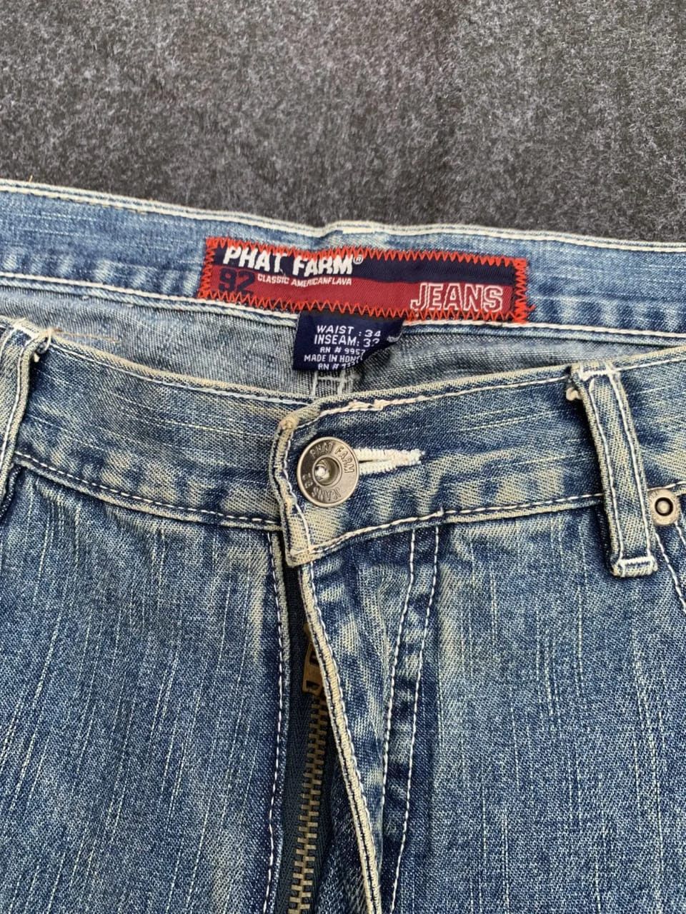 Phat Farm Vintage Phat Farm Baggy Patchwork Jeans – 90s Hip Hop Style Size US 34 / EU 50 - 6 Thumbnail