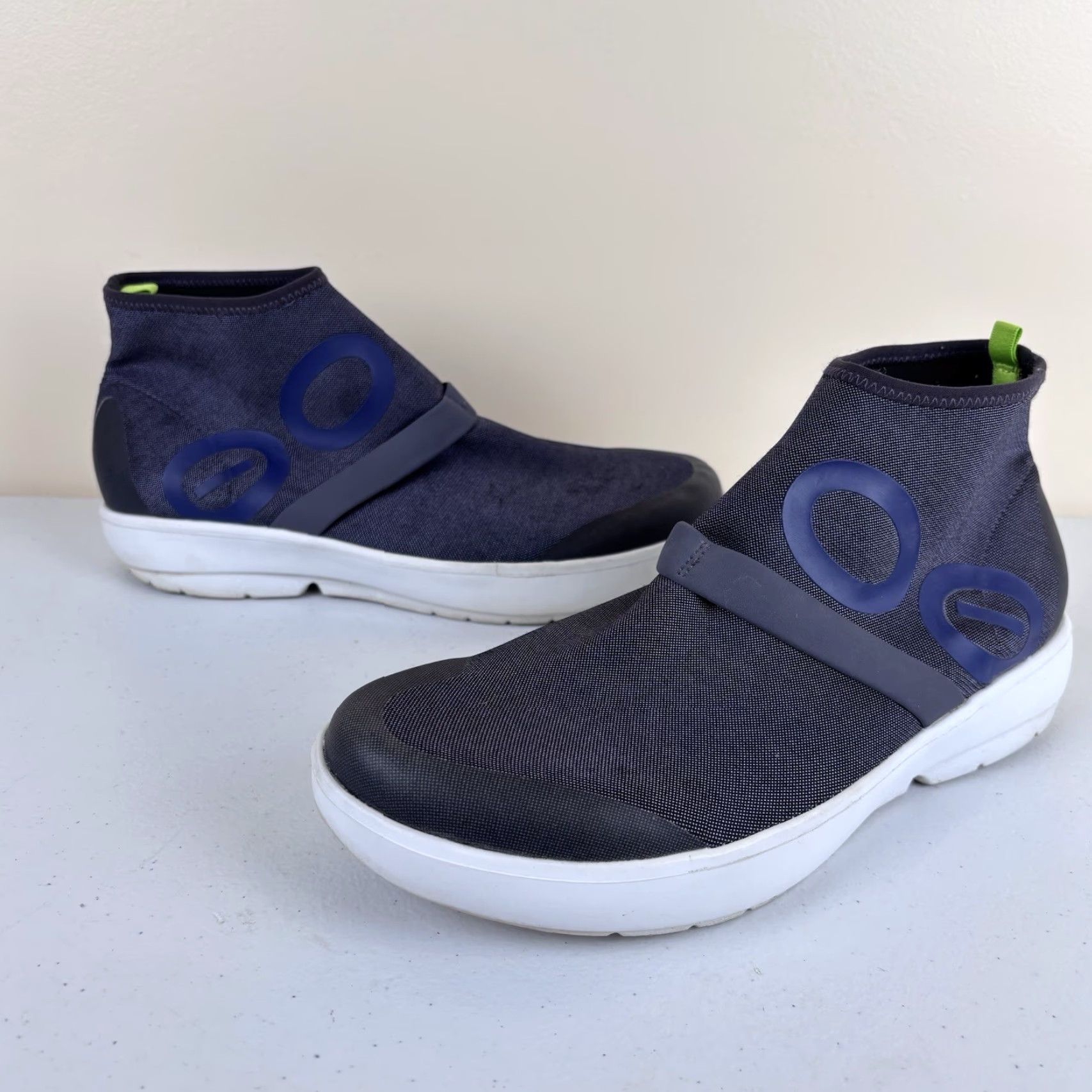Vintage OOFOS Oomg Fibre Slip-On High Top Boots Womens 9.5 Heather Blue Recovery Slip-On Shoes Size L / US 10 / IT 46 - 2 Thumbnail