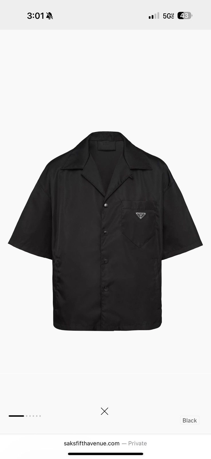 Prada Prada Re-Nylon Short-Sleeved Shirt Size US M / EU 48-50 / 2 - 11 Thumbnail