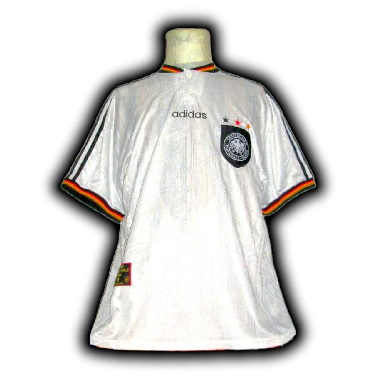 Adidas Germany 1996 1997 Home Shirt Jersey Size US XL / EU 56 / 4 - 3 Thumbnail