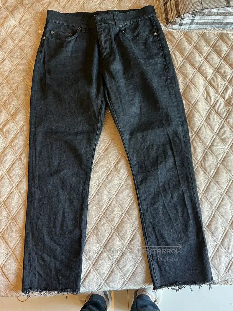 SAINT LAURENT Black Cotton Denim Jeans.