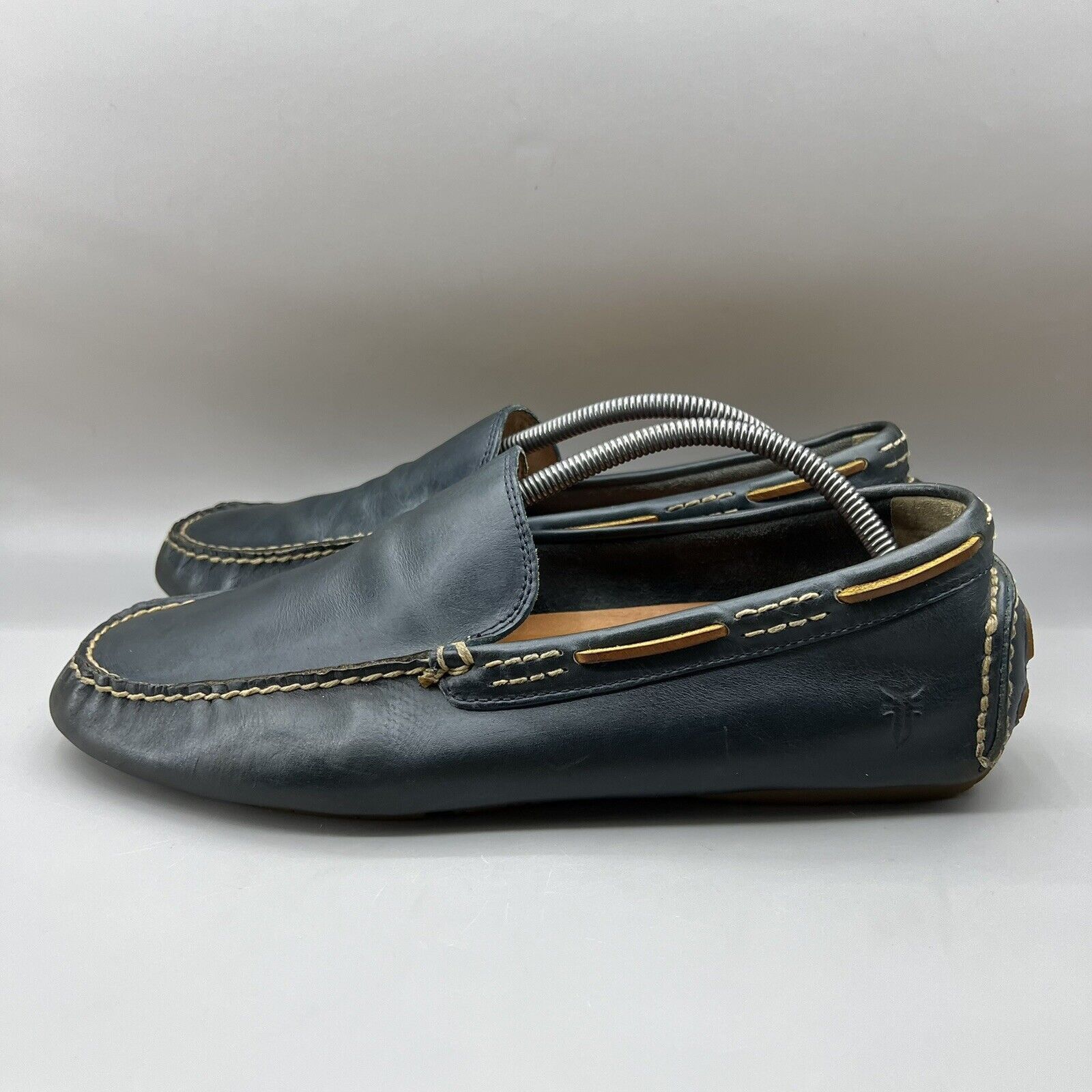 Frye Frye West Driver Moccasins Men’s 10.5 Blue Leather Slip On Size US 10.5 / EU 43-44 - 3 Thumbnail