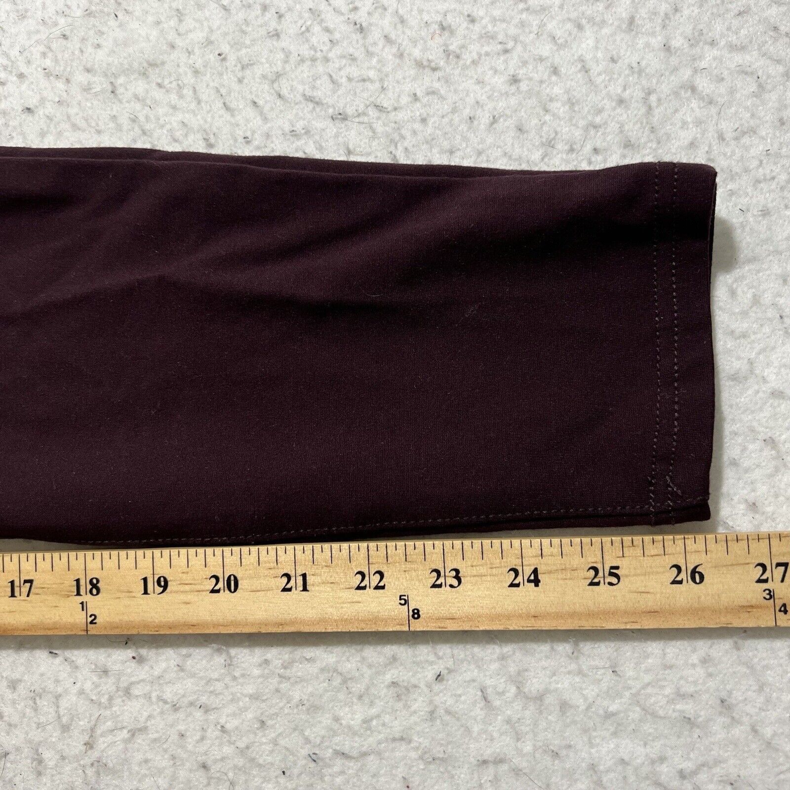 Ambrosi Studio a.n.a Large Pull On Flat Front Legging Capri Pants Burgundy Size 34" / US 12 / IT 48 - 11 Thumbnail