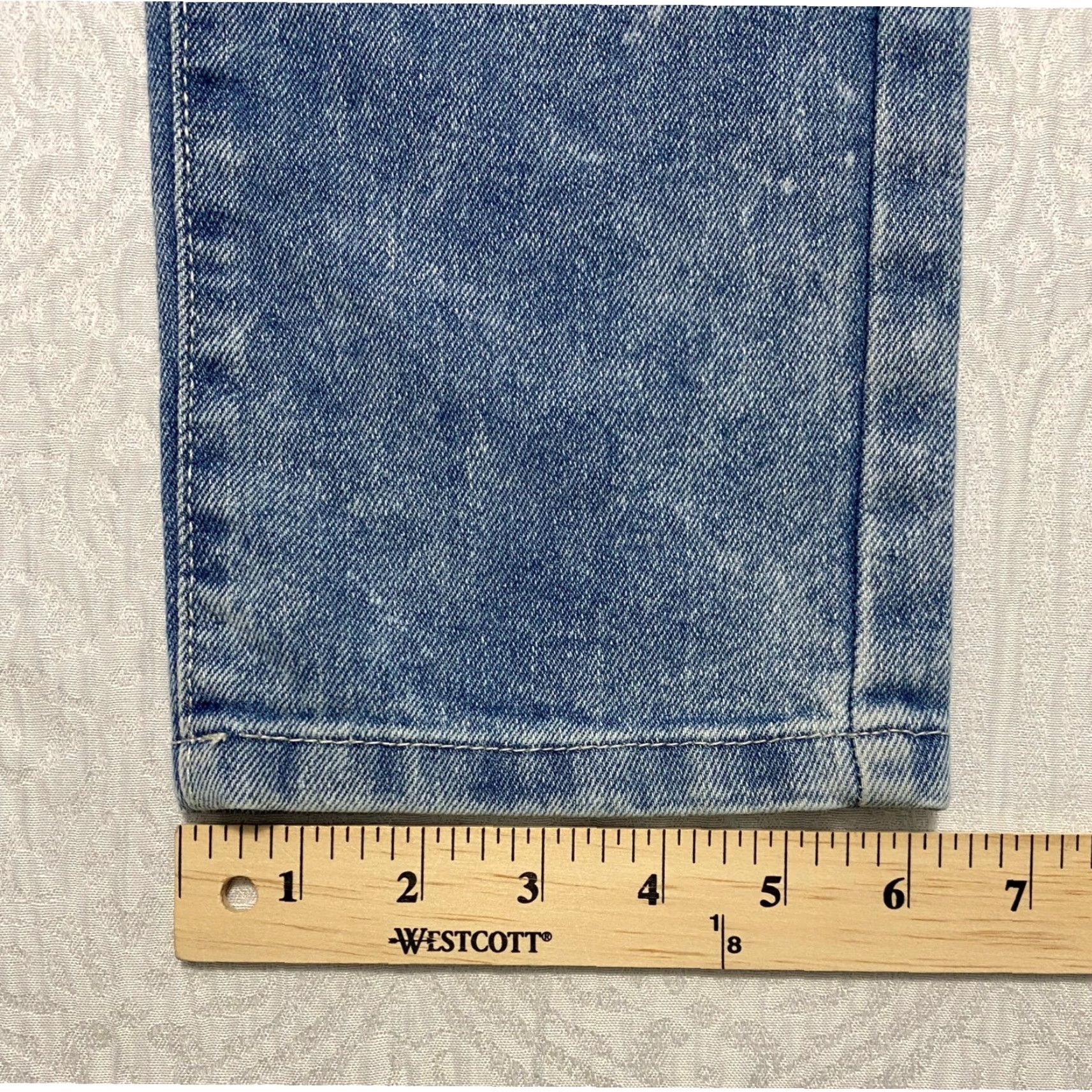 Vintage WT02 Moto Biker Jeans Men's 30x30 Blue Slim Stretch Distressed Denim Button Zipper Pockets 5-Pocket Men Jeans Size US 30 / EU 46 - 8 Thumbnail