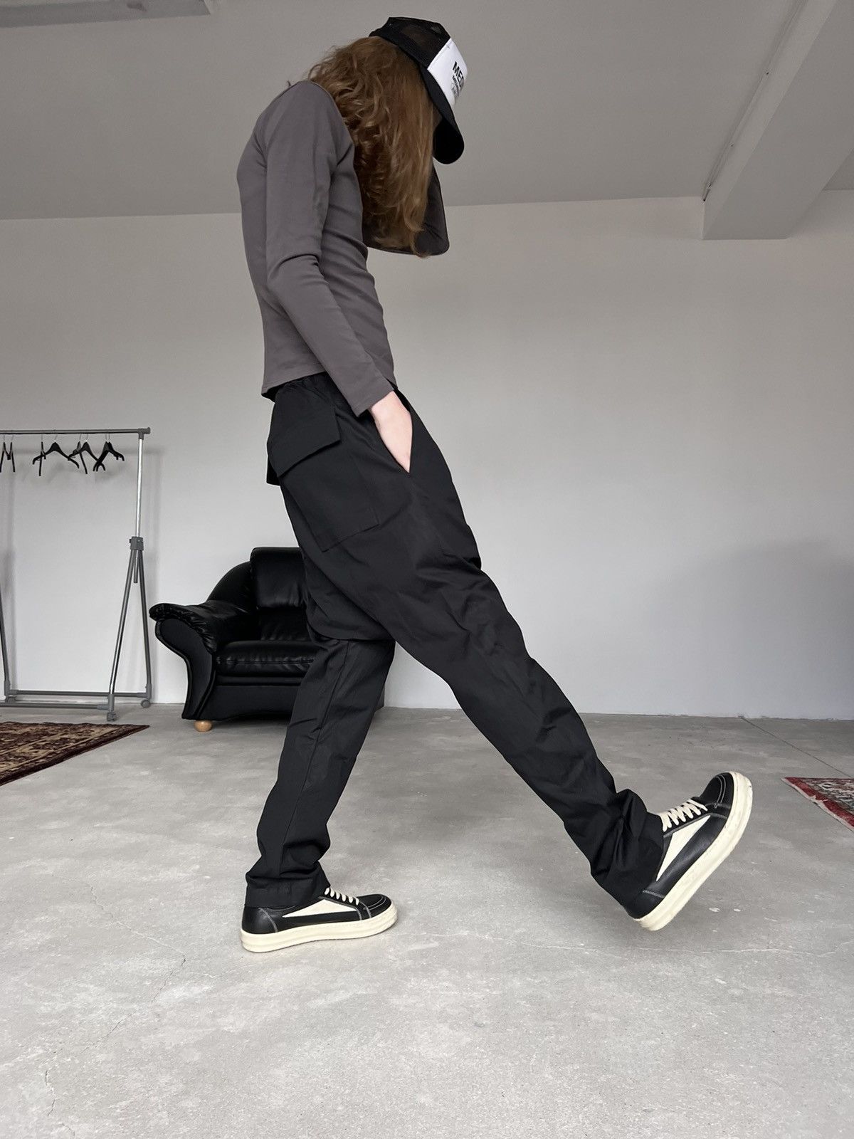 Rick Owens SS24 LIDO RICK OWENS BLACK PANTS Size US 30 / EU 46 - 14 Thumbnail