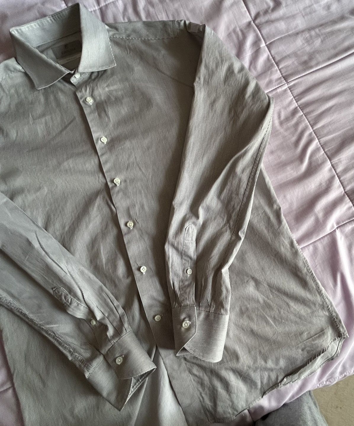 Canali Canali Impeccabile Mens Shirt 16.5/42 Slim Made in Italy Size US L / EU 52-54 / 3 - 5 Thumbnail