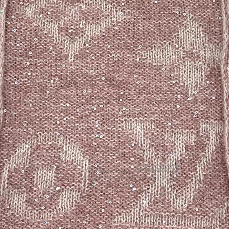 Louis Vuitton Louis Vuitton Pink logo presbyopic intarsia sequined mohai Size ONE SIZE - 2 Thumbnail