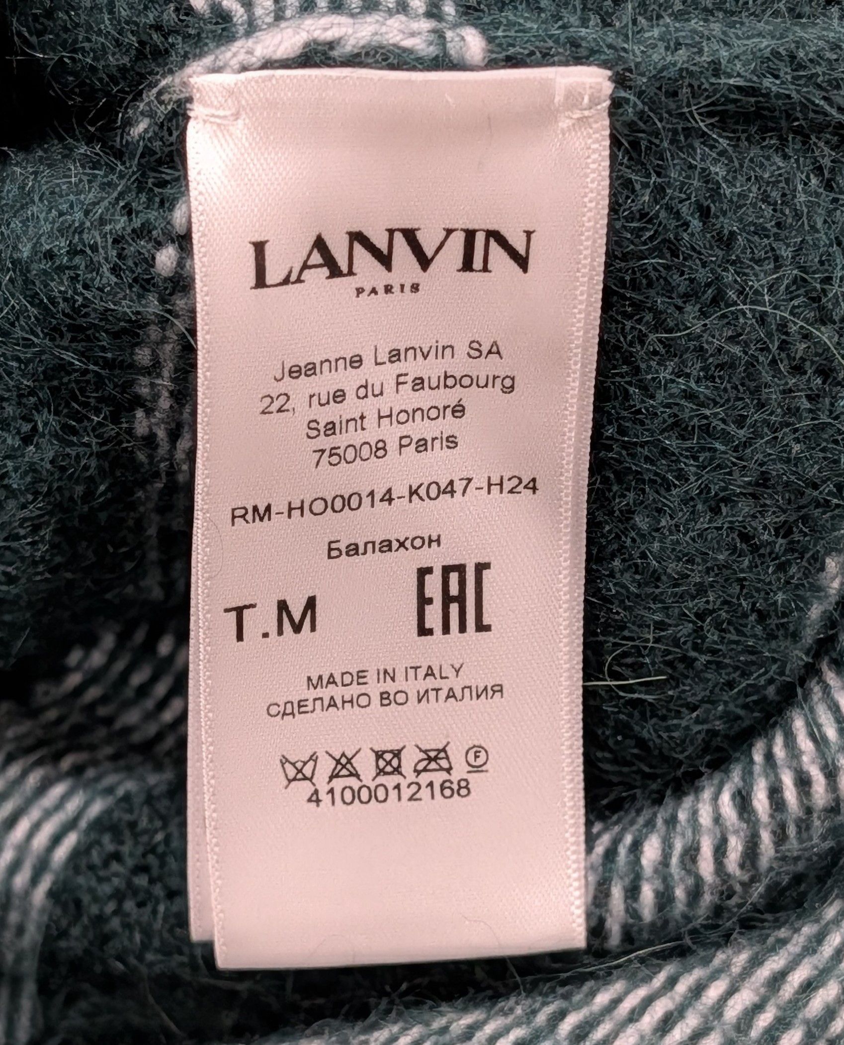 Lanvin Lanvin Striped Mohair Blend Sweater Hoodie Green Medium Size US M / EU 48-50 / 2 - 8 Thumbnail