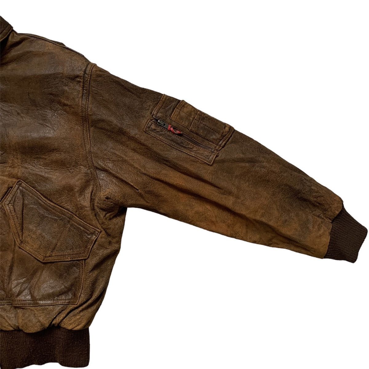 Kadoya Vtg Kadoya Force Macee Bomber Leather Moto Jacket Size US L / EU 52-54 / 3 - 4 Thumbnail