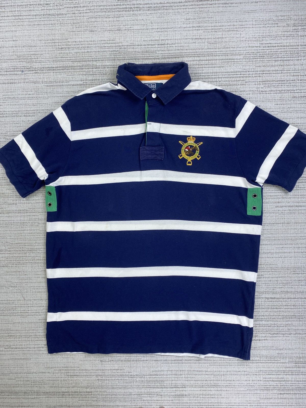 Polo Ralph Lauren × Vintage Vintage Polo Ralph Lauren Embroidery Logo Stripes Polos Size US L / EU 52-54 / 3 - 1 Thumbnail