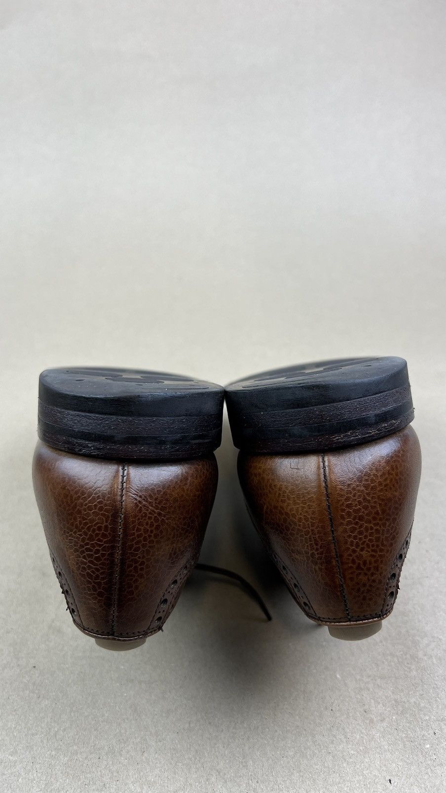 Crockett & Jones CROCKETT & JONES Swansea Derby Brogues Leather Shoes Brown Size US 11 / EU 44 - 12 Thumbnail