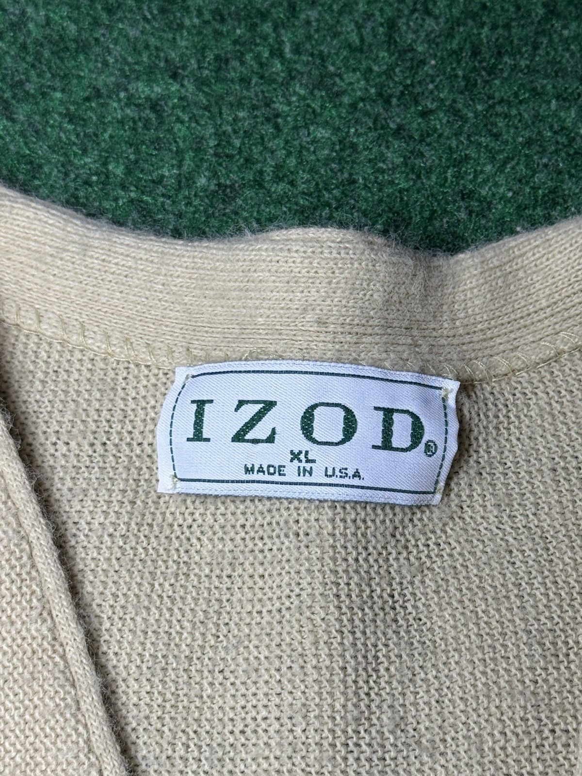 Izod Vintage Izod Cream Cardigan 80s 90s XL Grandpa Sweater 26x27 Size US XL / EU 56 / 4 - 3 Thumbnail