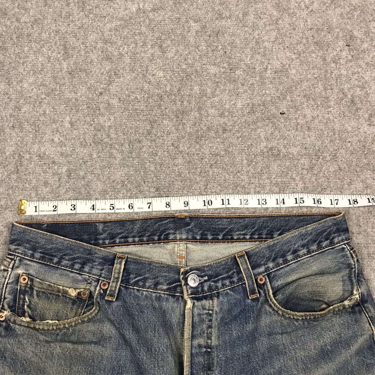 Levi's ❌NEED GONE❌Levi’s 501 distressed patchwork denim pant Size US 34 / EU 50 - 13 Thumbnail