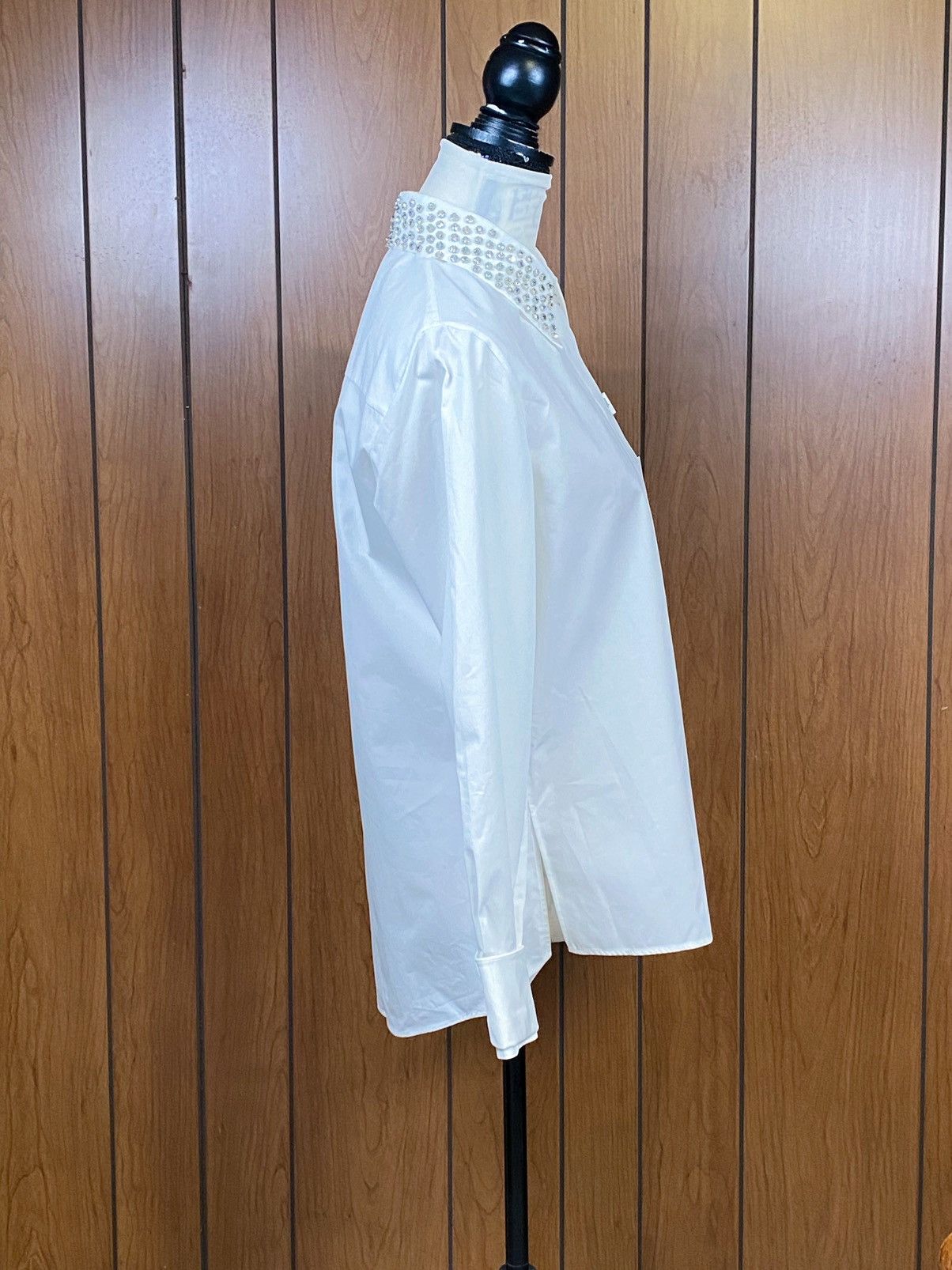 Akris Akris punto Embellished Collar Cotton Shirt size 4 Size S / US 4 / IT 40 - 11 Thumbnail