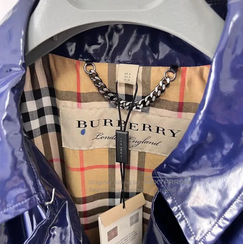 Burberry Burberry Long Purple Trench Coat for Women. Size S / US 4 / IT 40 - 3 Thumbnail