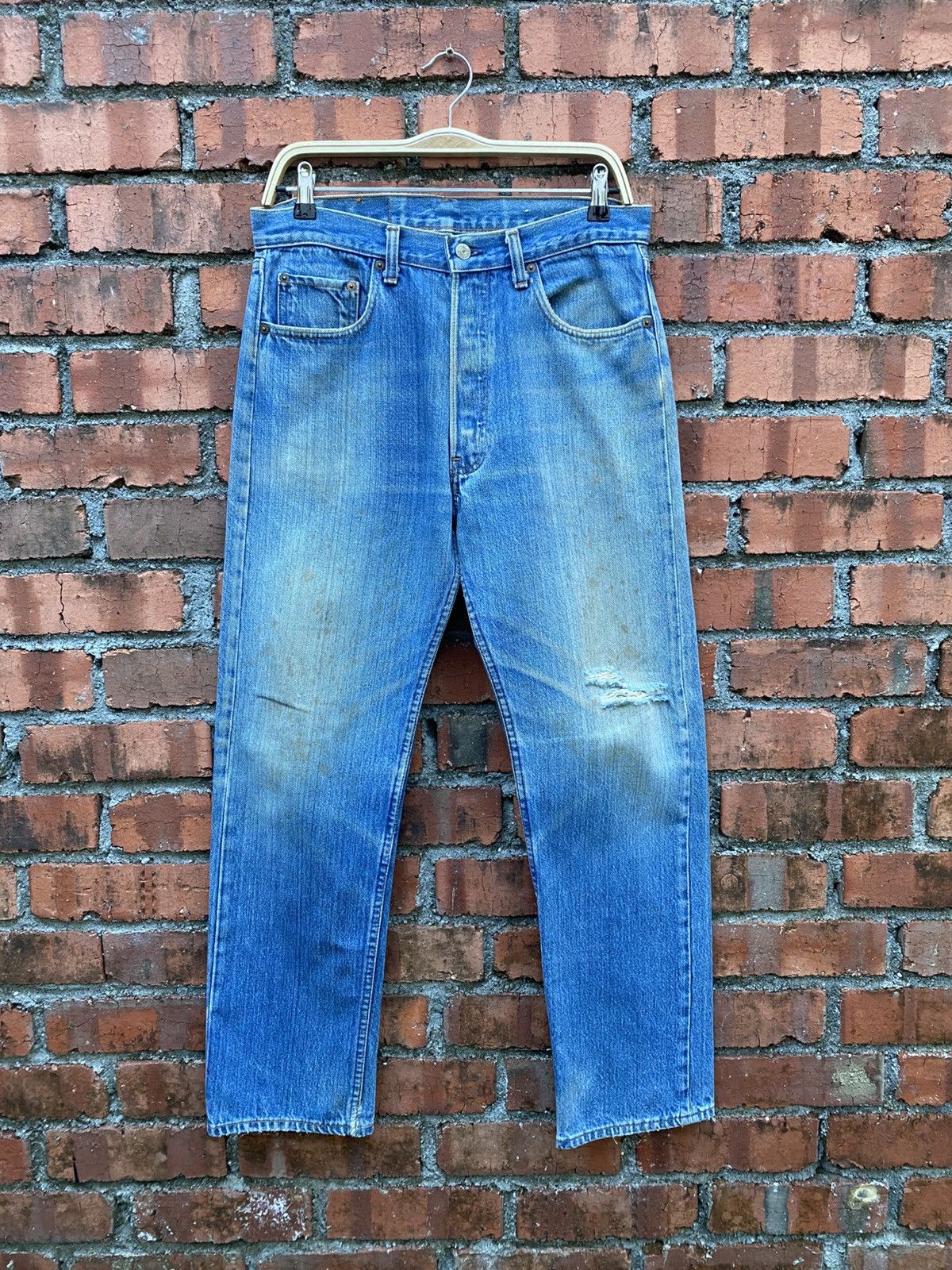 Levi's Vintage Clothing W32x29 Vintage levi's 501 made in USA distressed dirt denime Size US 32 / EU 48 - 1 Thumbnail