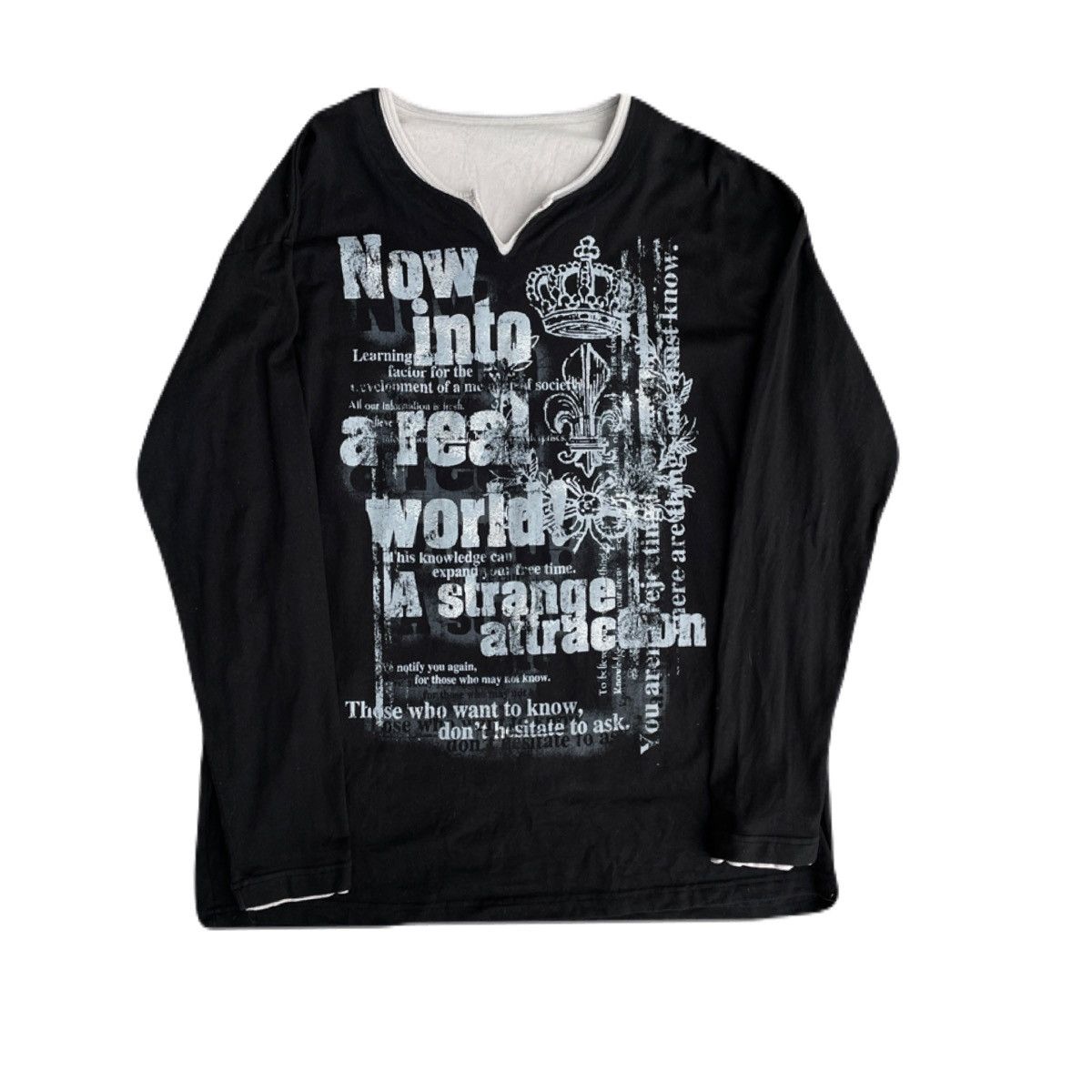 If Six Was Nine 2000s Japanese archive Layered Poem Long Sleeve Tee Vkei Y2K Size US XL / EU 56 / 4 - 2 Thumbnail