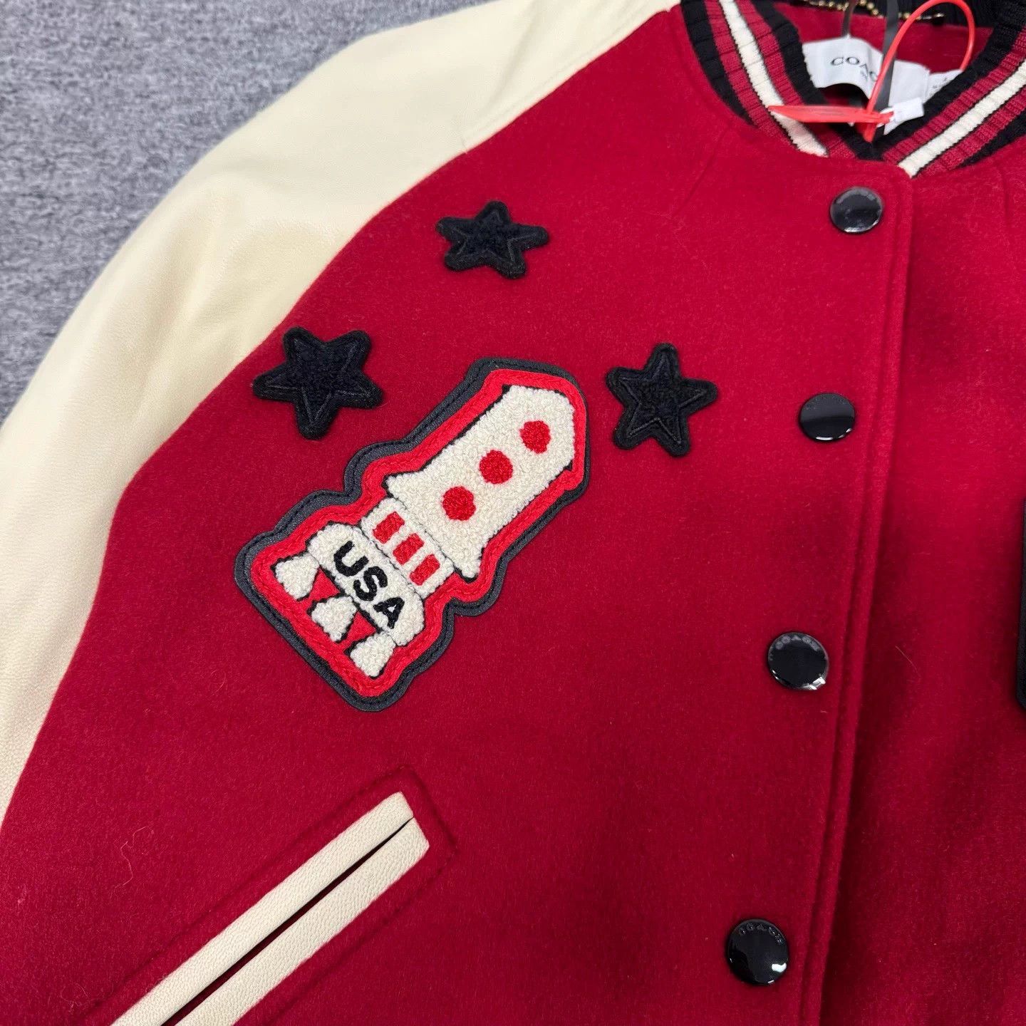 Coach Coach stardust patch color block baseball jacket Size US XL / EU 56 / 4 - 5 Thumbnail