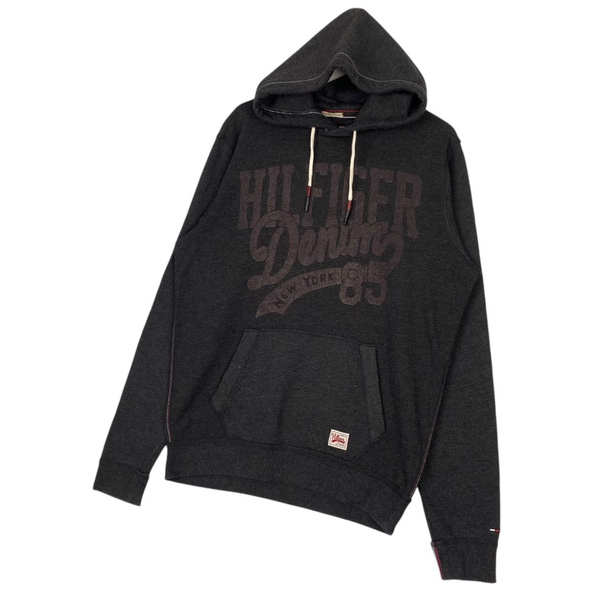 Designer × Vintage Vintage Hilfiger Denim Small Embroidered Hoodie Dark Blue Size US M / EU 48-50 / 2 - 2 Thumbnail