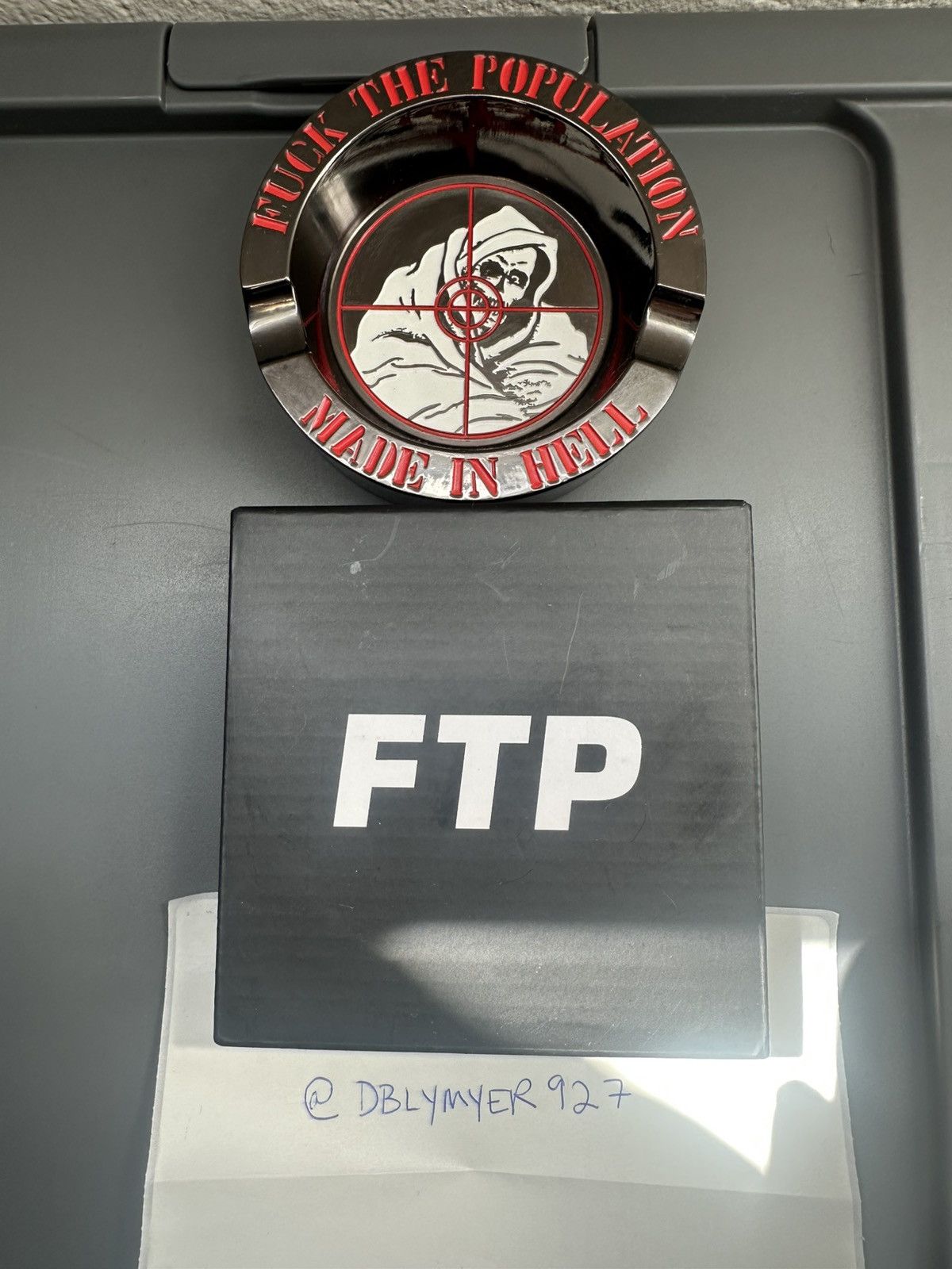 Fuck The Population FTP Reaper “Made in Hell” Ash Tray Size ONE SIZE - 2 Thumbnail