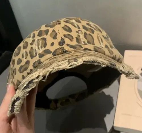 Other Retro punk vintage leopard distressed raw cap hat Size ONE SIZE - 8 Thumbnail