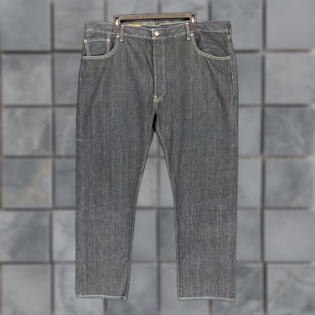 Levi's Levi's 501 Original Fit Jeans 42x32 Dark Wash Indigo Straight Leg Mens Jeans Regular Rise Button Fly 5-Pocket Denim Water-Less Size US 42 / EU 58 - 1 Thumbnail
