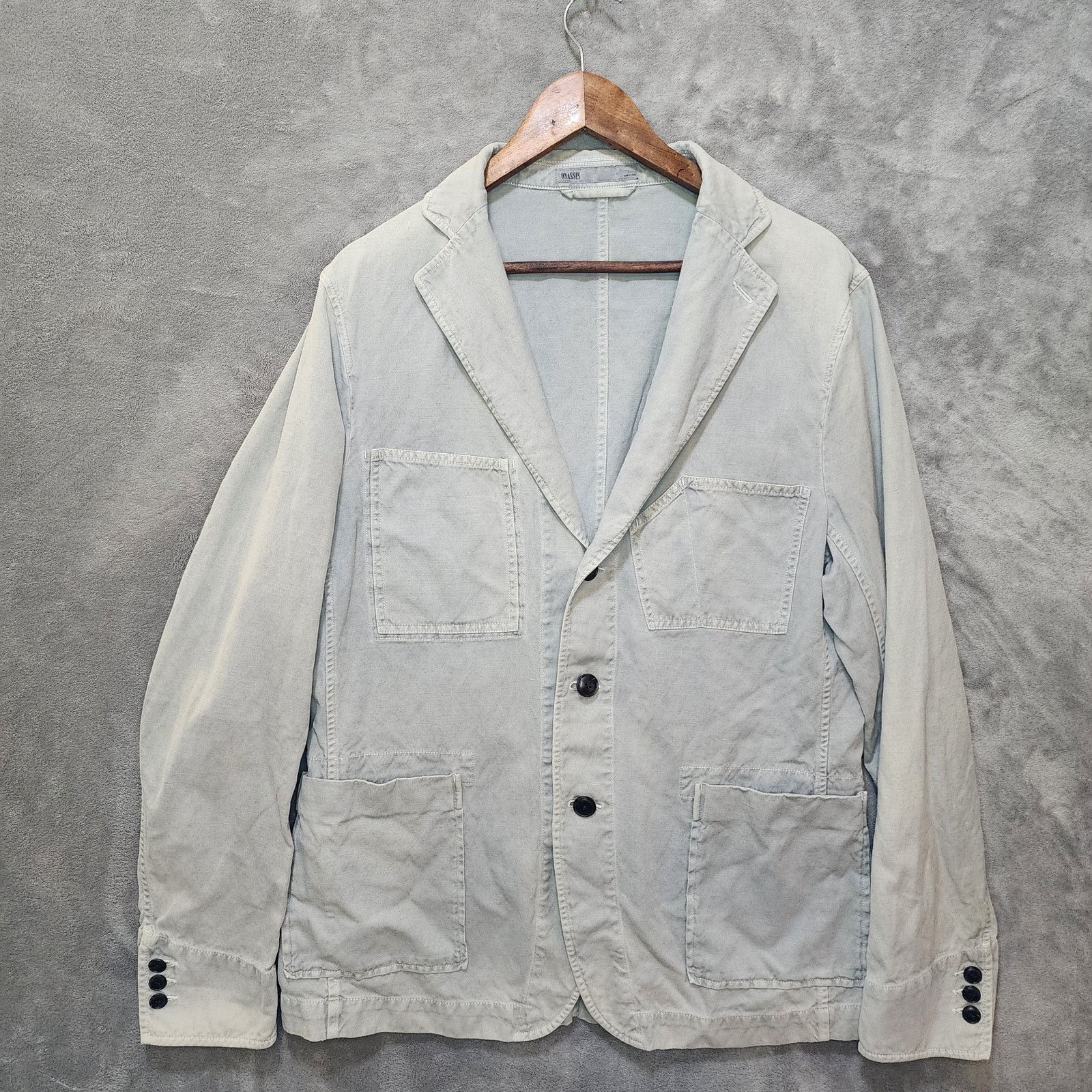 Onassis Onassis Men's Large Gray Slim 4 Front Pocket Field Jacket Size US L / EU 52-54 / 3 - 1 Thumbnail