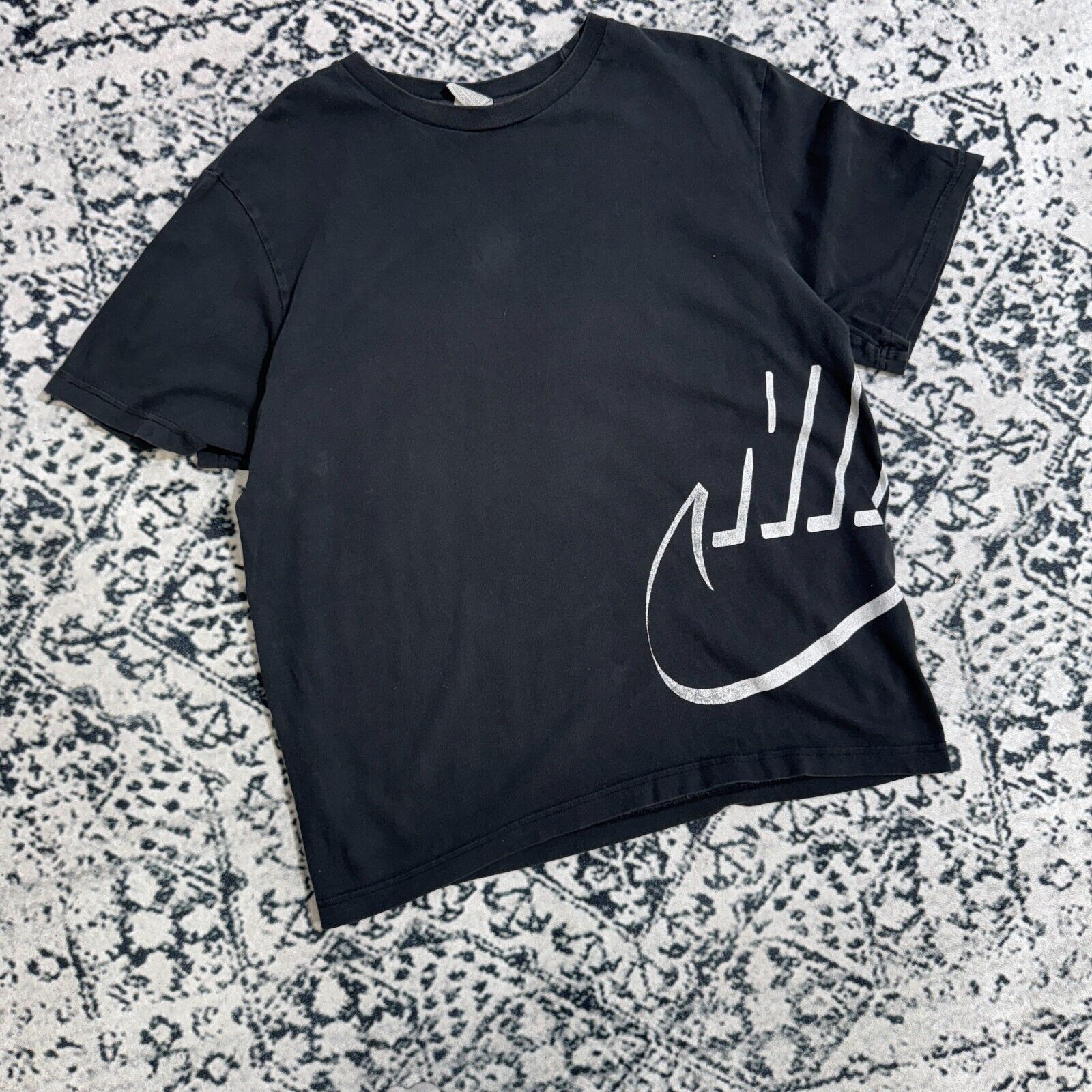 Nike × Vintage Nike Gray Cotton T-Shirt Size XL Spellout Center Swoosh 90s Size US XL / EU 56 / 4 - 3 Thumbnail