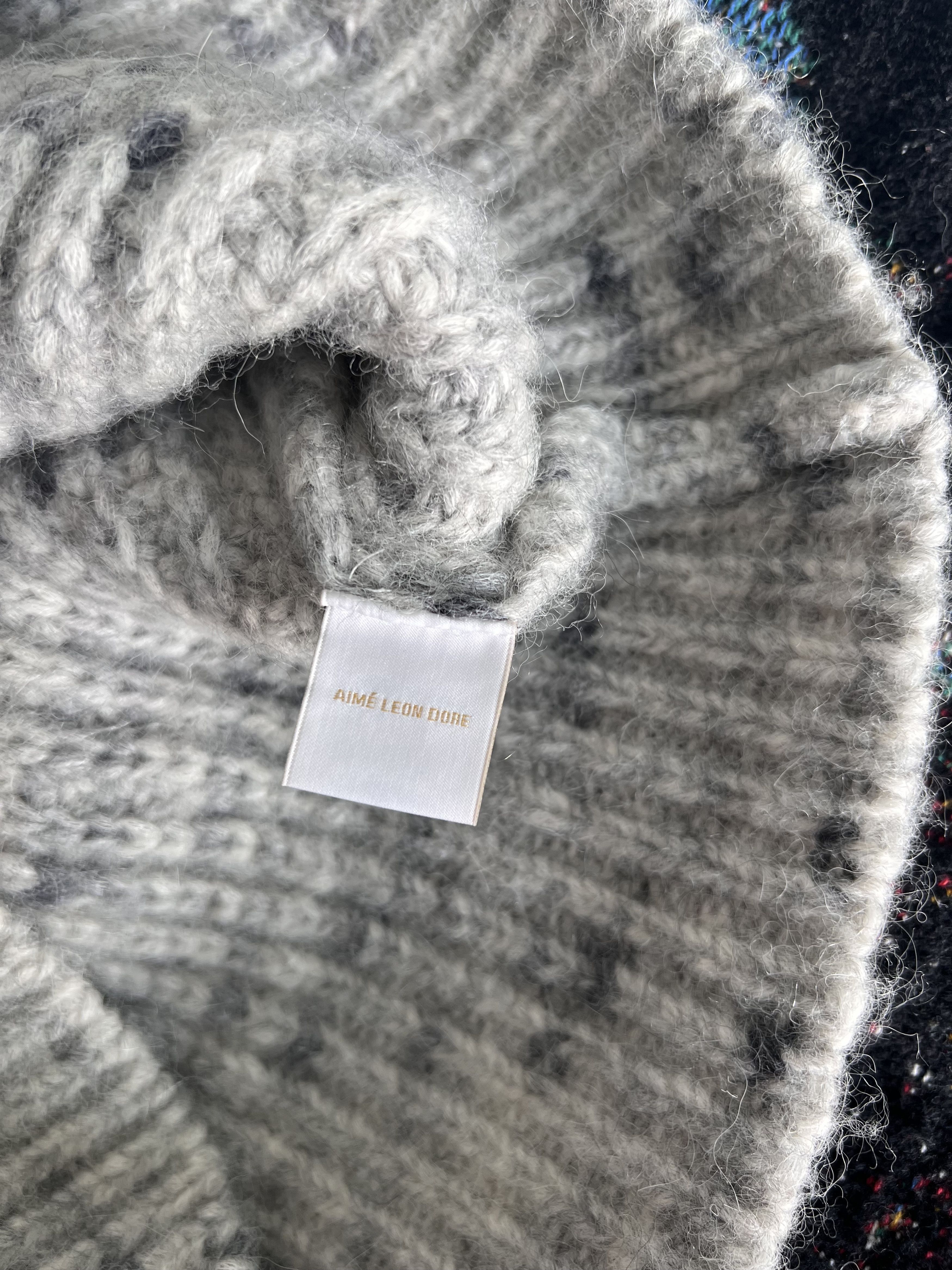 Aime Leon Dore Aime Leon Dore Flecked Alpaca Crewneck Sweater in Grey Size US XL / EU 56 / 4 - 9 Thumbnail