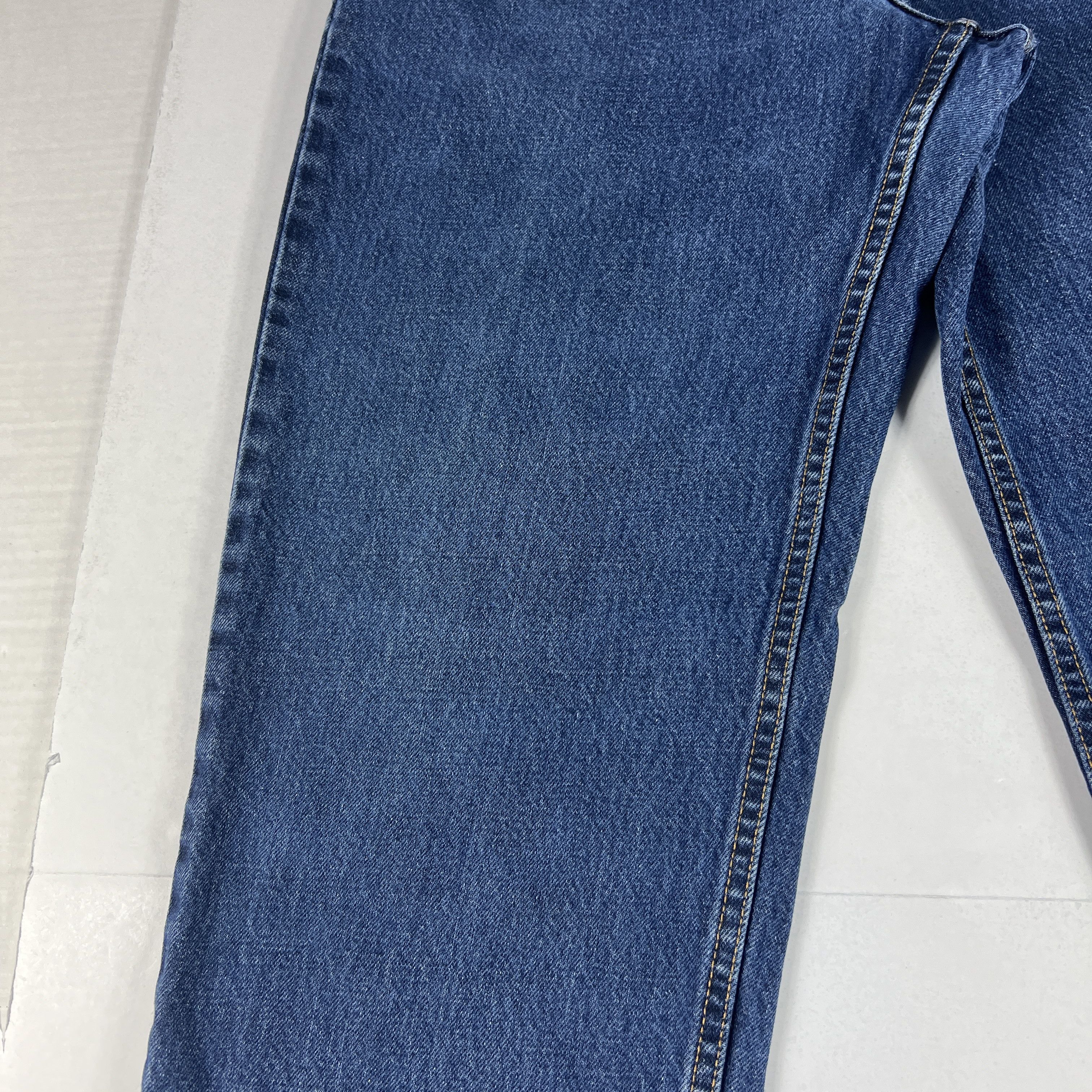 Levi's × Vintage Y2K Levi's Jeans 550 Relaxed Dark Blue Faded Cotton Denim Size US 34 / EU 50 - 4 Thumbnail