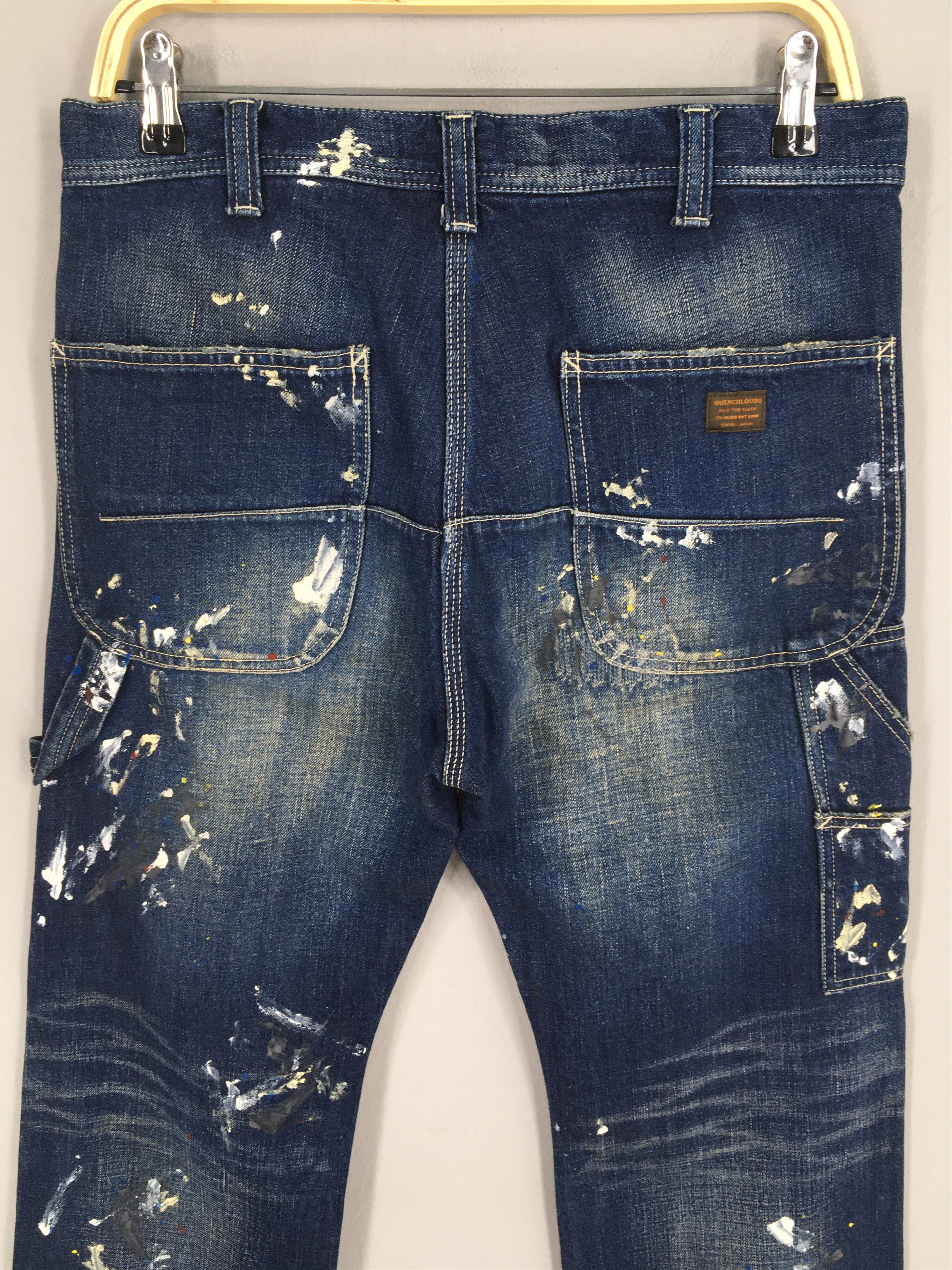 Kapital Size 30x29.5 Quenchloud Japan Splatter Painter Jeans Size US 30 / EU 46 - 9 Thumbnail