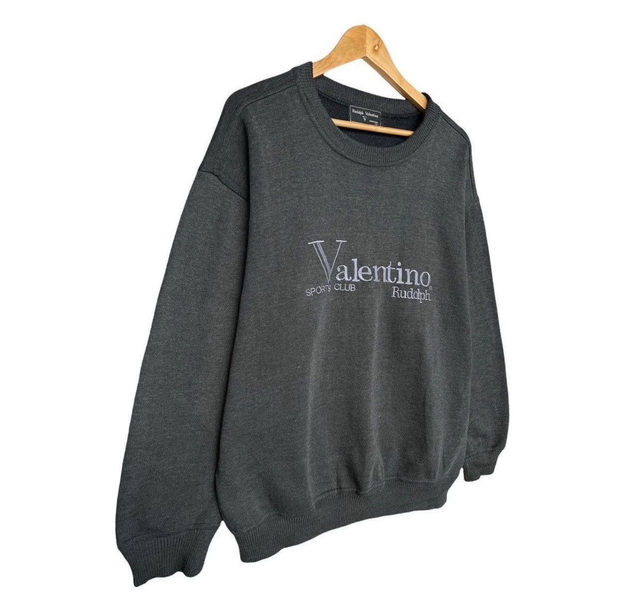 Valentino × Vintage Vintage Rudolph Valentino Embroidered Spellout Sweatshirt Size US L / EU 52-54 / 3 - 2 Thumbnail