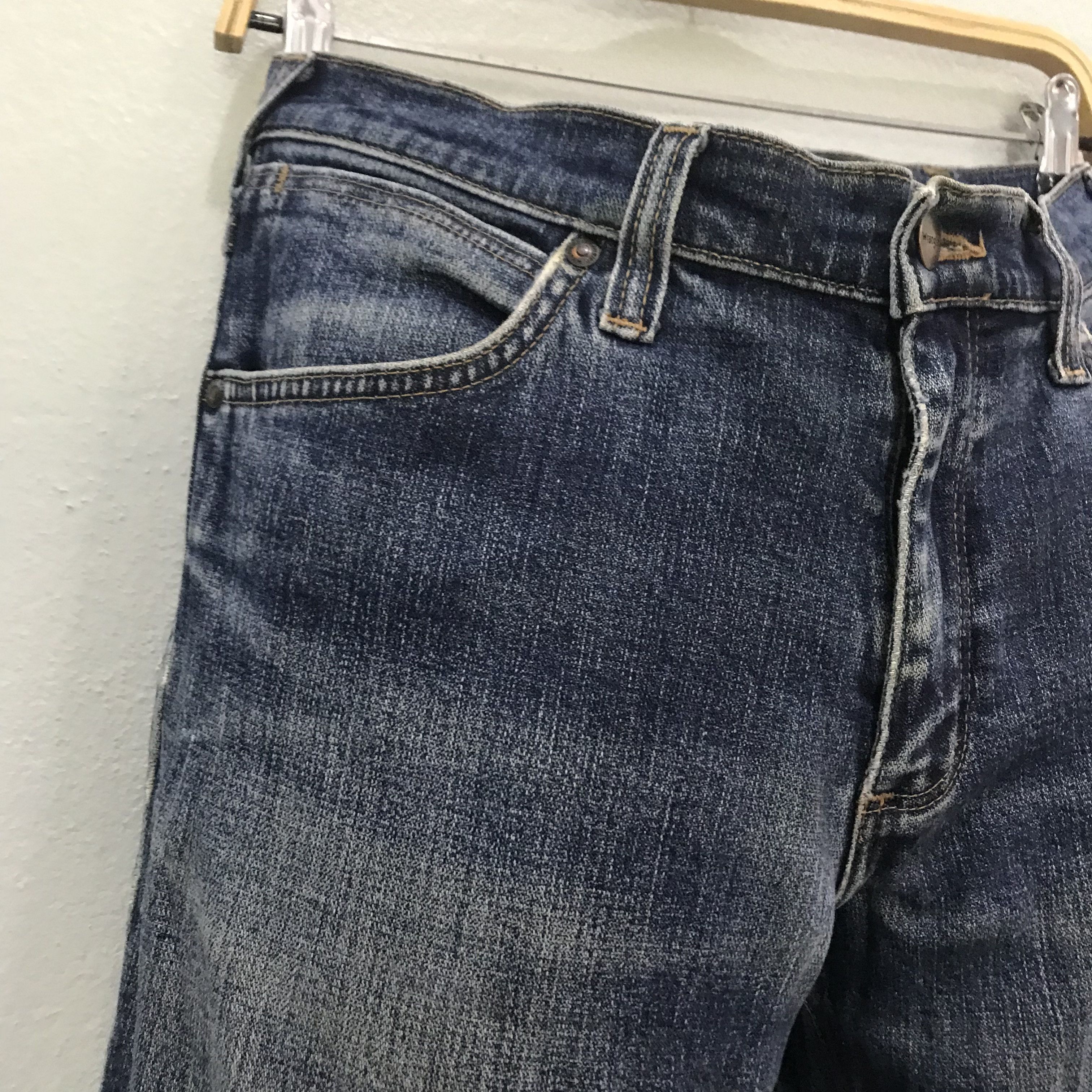 Wrangler Vintage Retro Wrangler Distressed Faded Blue Jeans Size US 30 / EU 46 - 8 Thumbnail