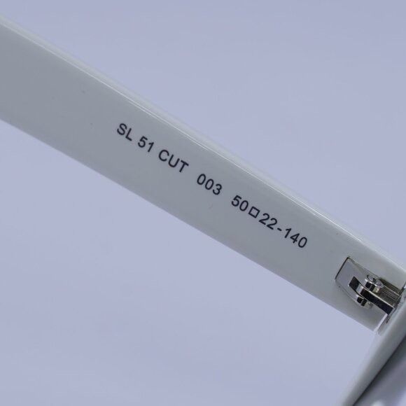 Saint Laurent Paris Saint Laurent SL 51 CUT 003 Sunglasses Ivory/Silver Square Size ONE SIZE - 5 Thumbnail