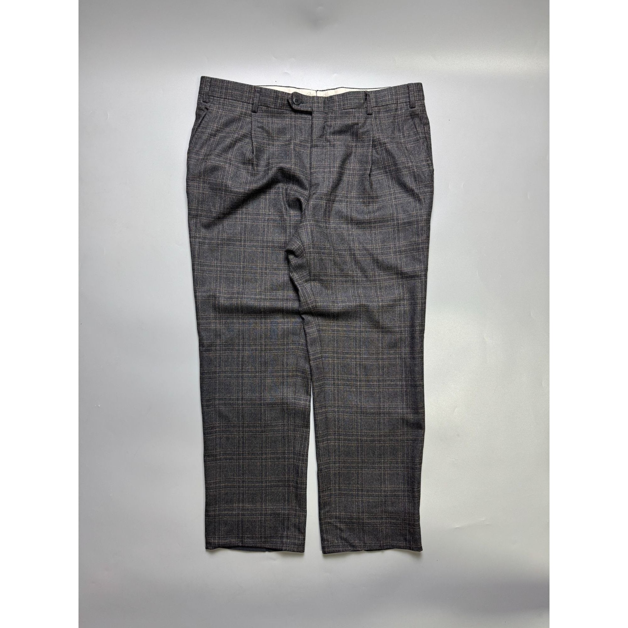 Brioni Brioni Moena Slim Fit Checkered Wool Trousers Pants (Y1145) Size US 36 / EU 52 - 1 Thumbnail