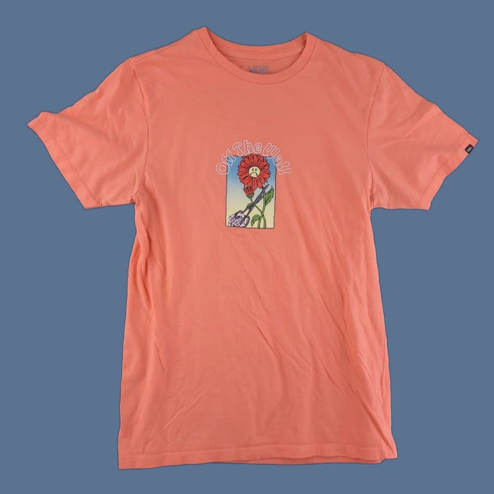 Vans Vans Shirt Mens Small Slim Fit Off the Wall Short Sleeve Orange Size US S / EU 44-46 / 1 - 1 Thumbnail