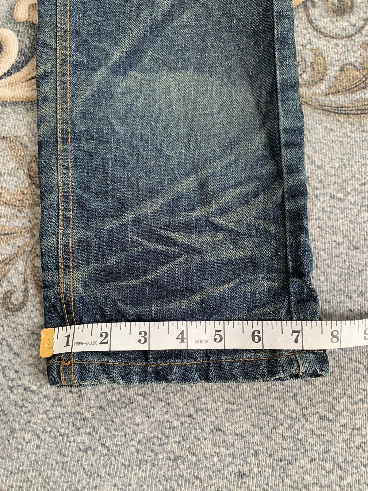 Wrangler Wrangler Blue Bell Distress Denim Pant Size US 33 - 17 Thumbnail
