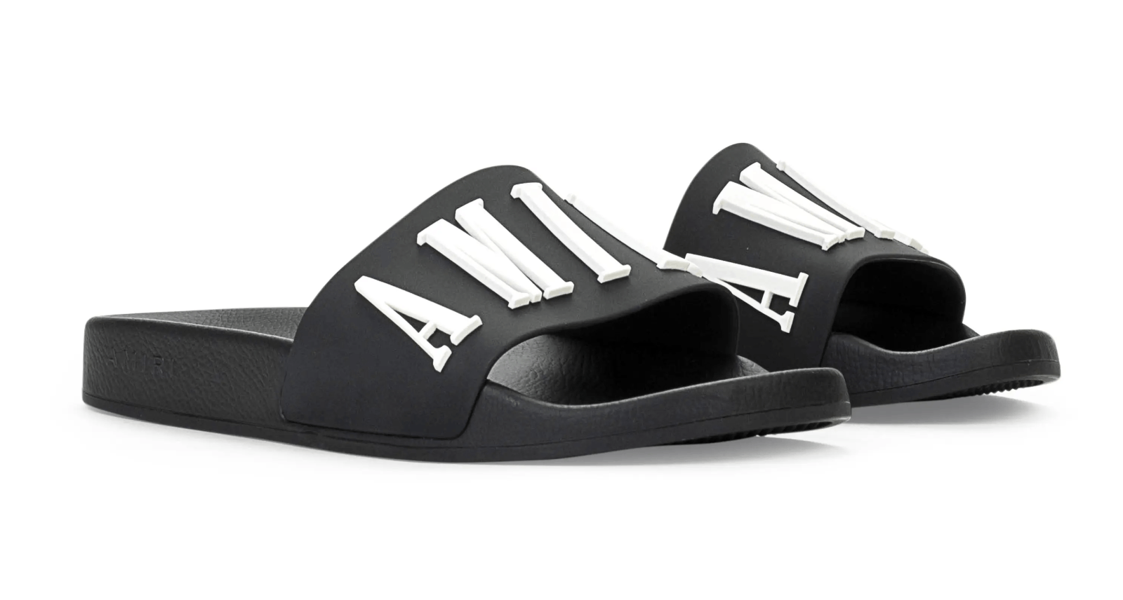 Amiri Amiri Logo Pool Slide Debossed Black size EU 43 Size US 10 / EU 43 - 2 Thumbnail