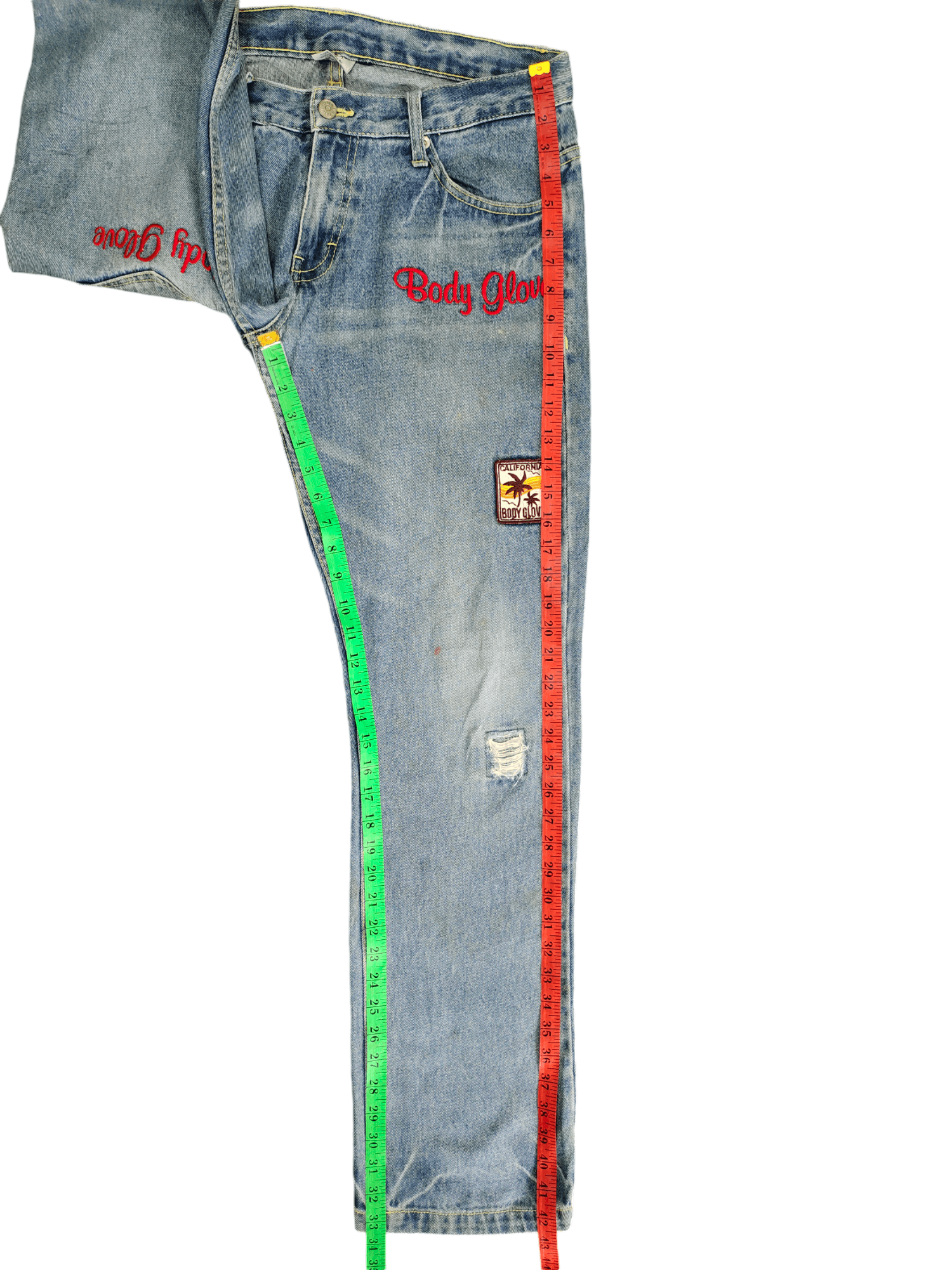 Body Glove Vintage Y2k Body Glove Spell Out Patches Embroidered Jeans Size US 34 / EU 50 - 9 Thumbnail