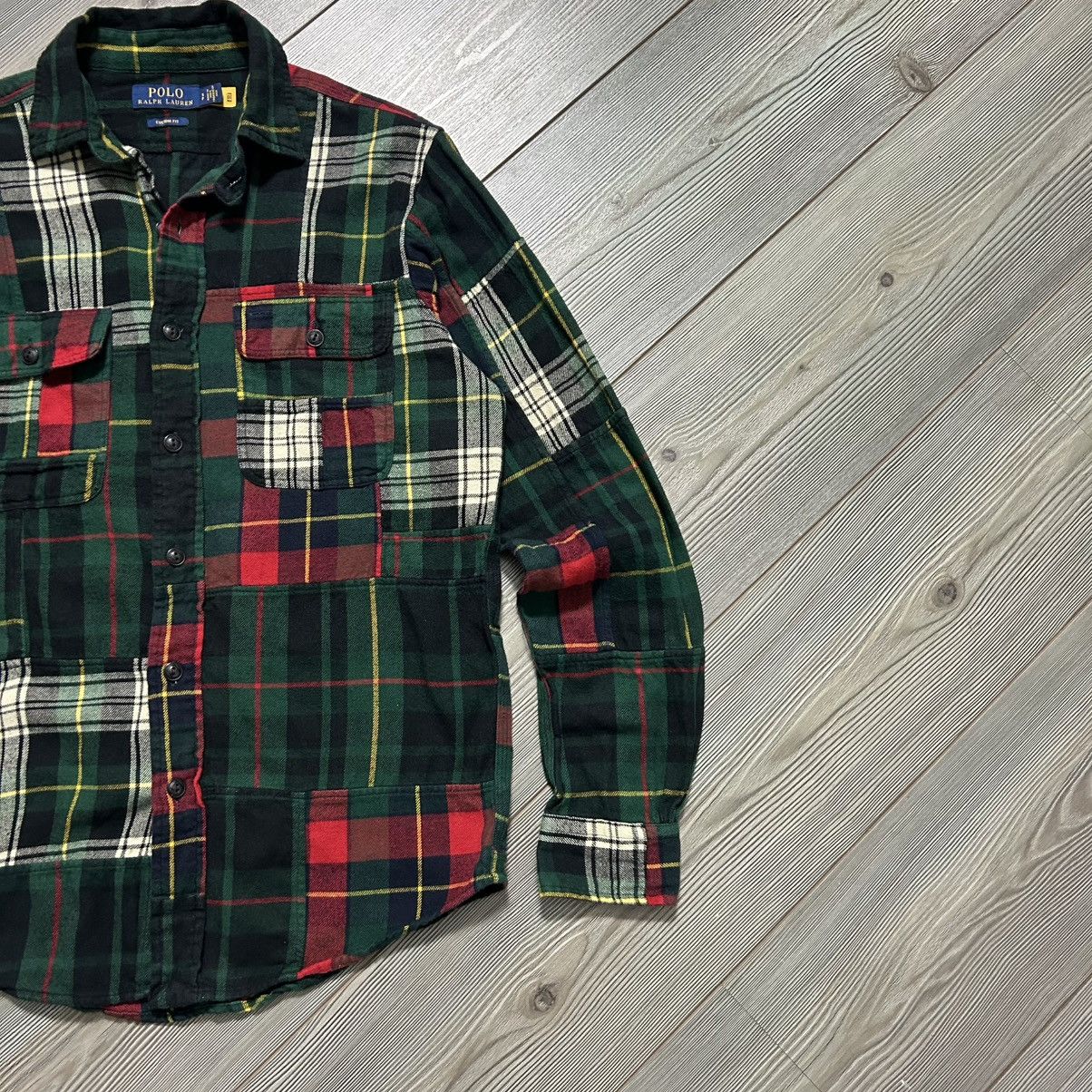 Polo Ralph Lauren Polo RL Plaid Flannel Patchwork Shirt Kapital Style Size US S / EU 44-46 / 1 - 5 Thumbnail