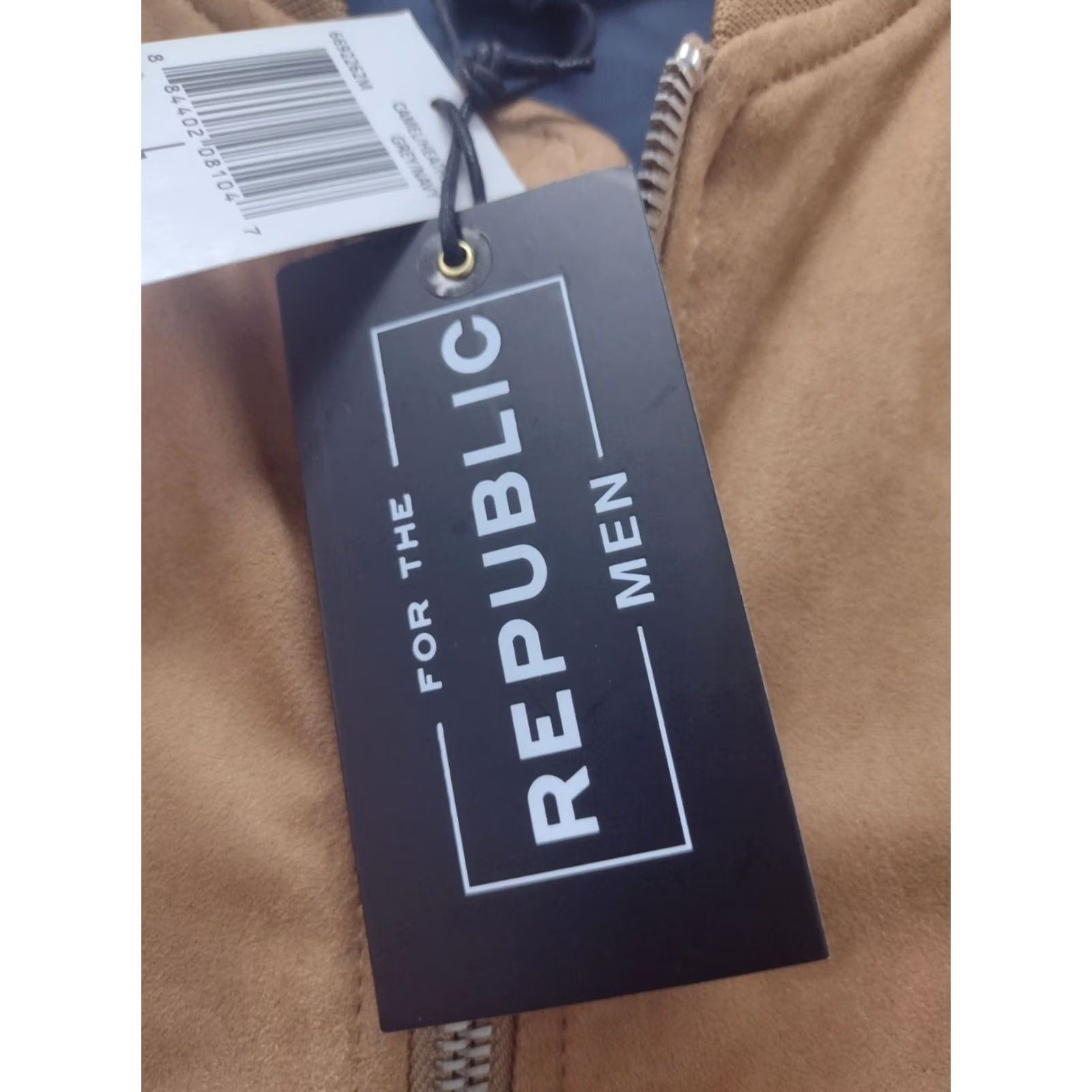 Vintage Republic For The Men Suede Jacket L Jacket Men Camel Navy Heather Grey Size US L / EU 52-54 / 3 - 6 Thumbnail